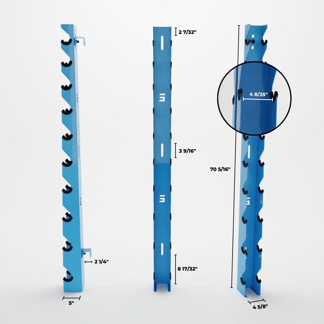 Delta | 10-Tier Vertical Dumbbell Storage Wall/Rack Mount
