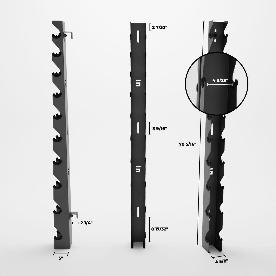 Delta | 10-Tier Vertical Dumbbell Storage Wall/Rack Mount