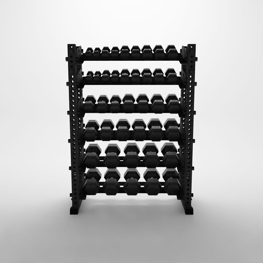 6-Tier Horizontal Dumbbell Rack | Synergy Custom Fitness