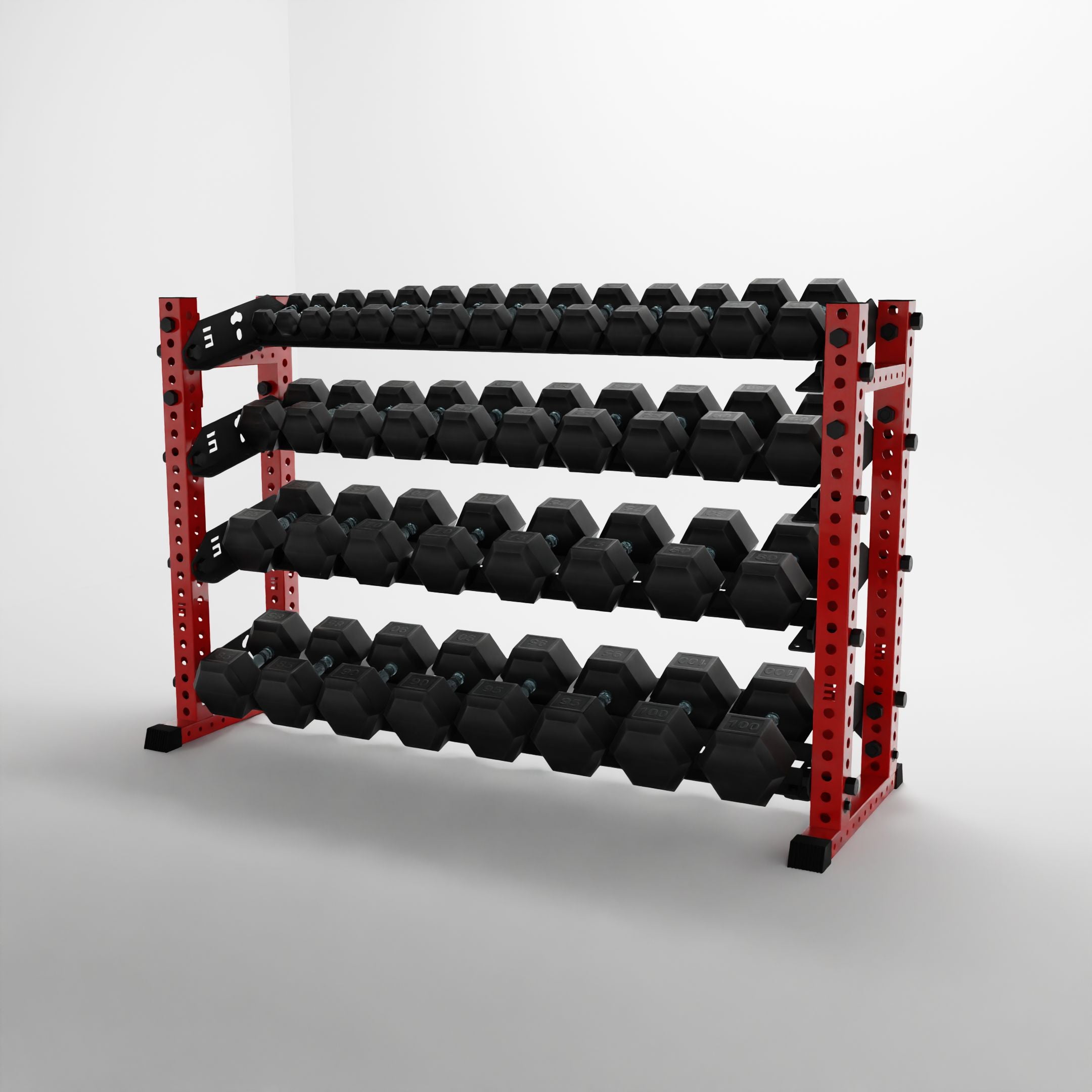 Alpha | 4-Tier Horizontal Rack | Double-Post