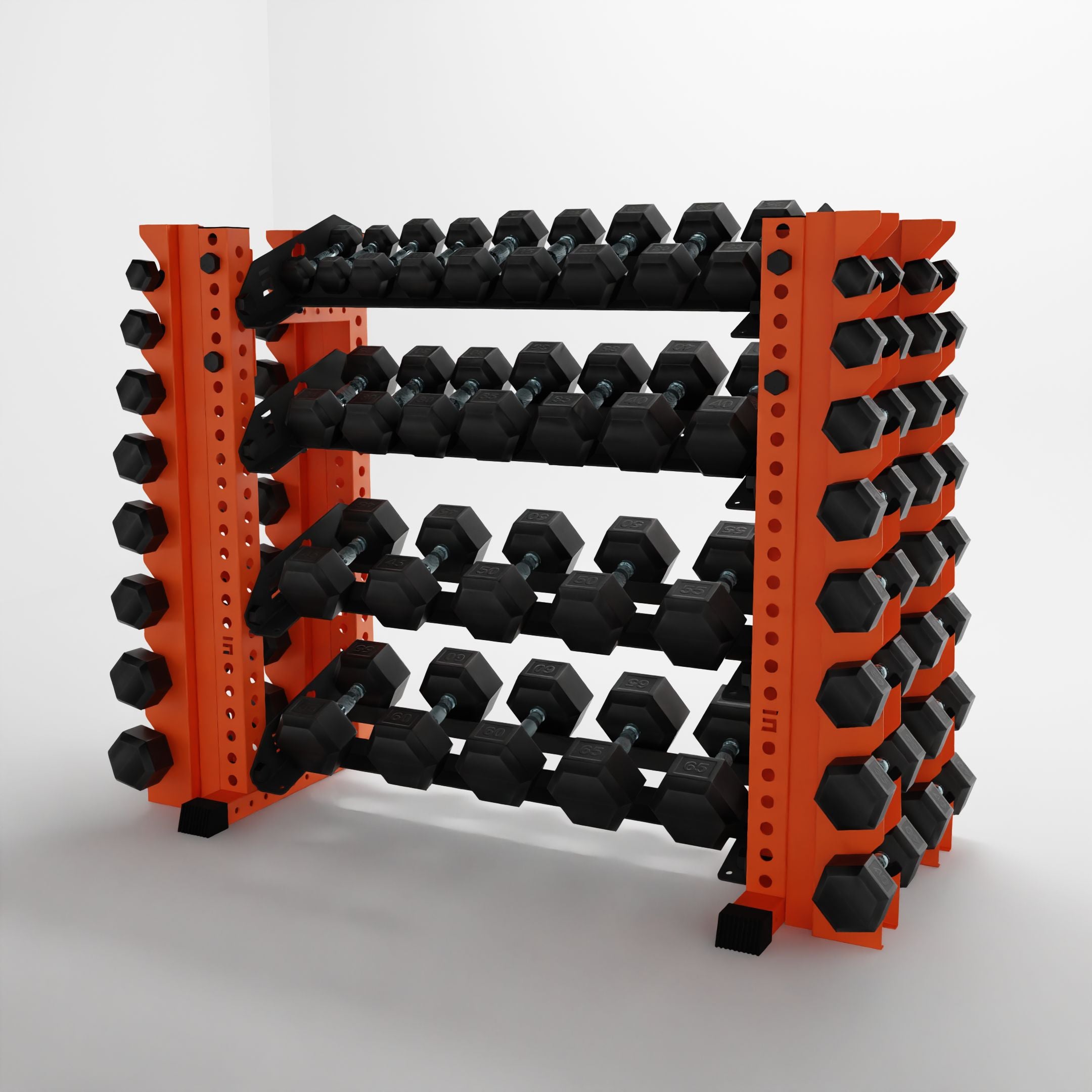 Alpha | 4-Tier Horizontal Rack | Double-Post
