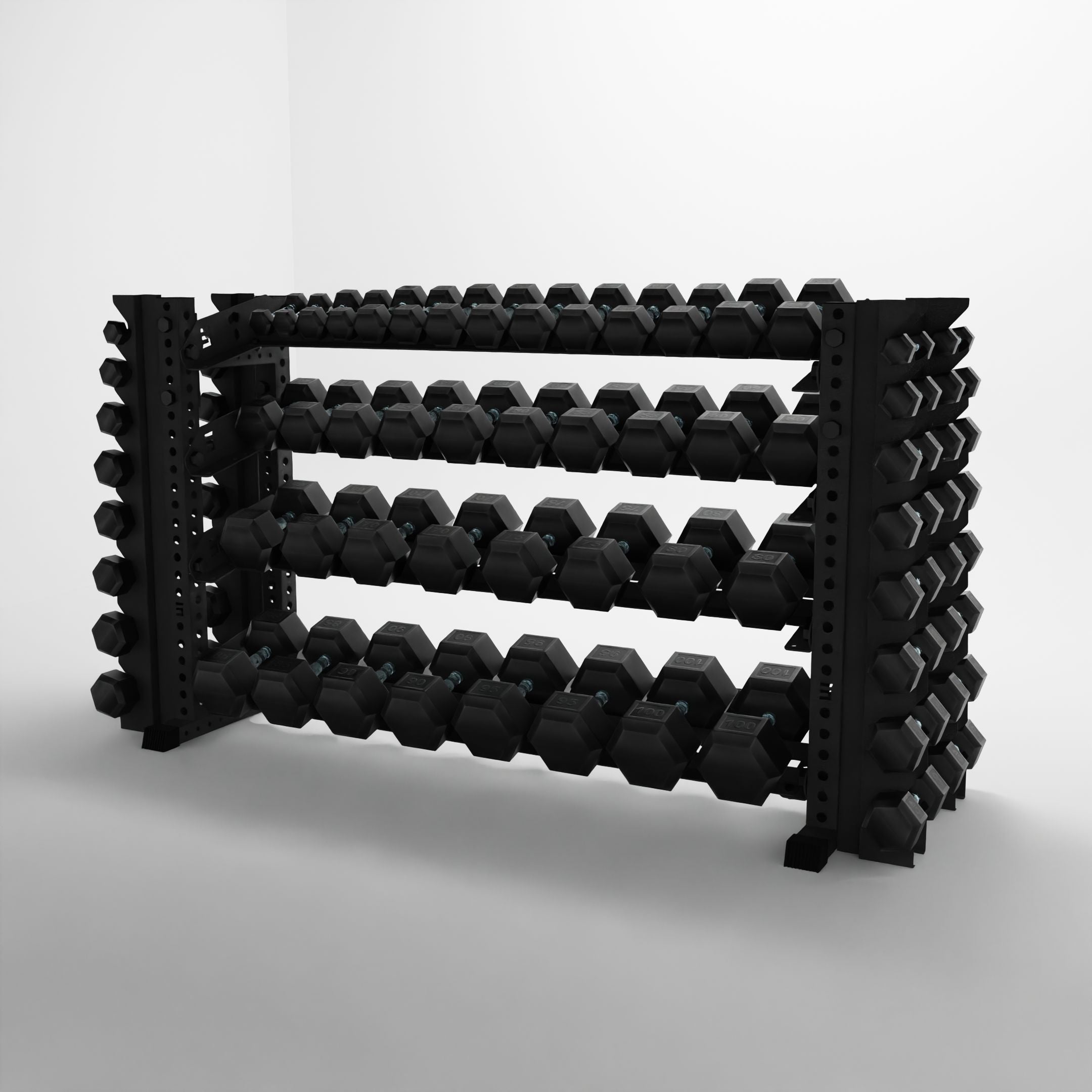 Alpha | 4-Tier Horizontal Rack | Double-Post