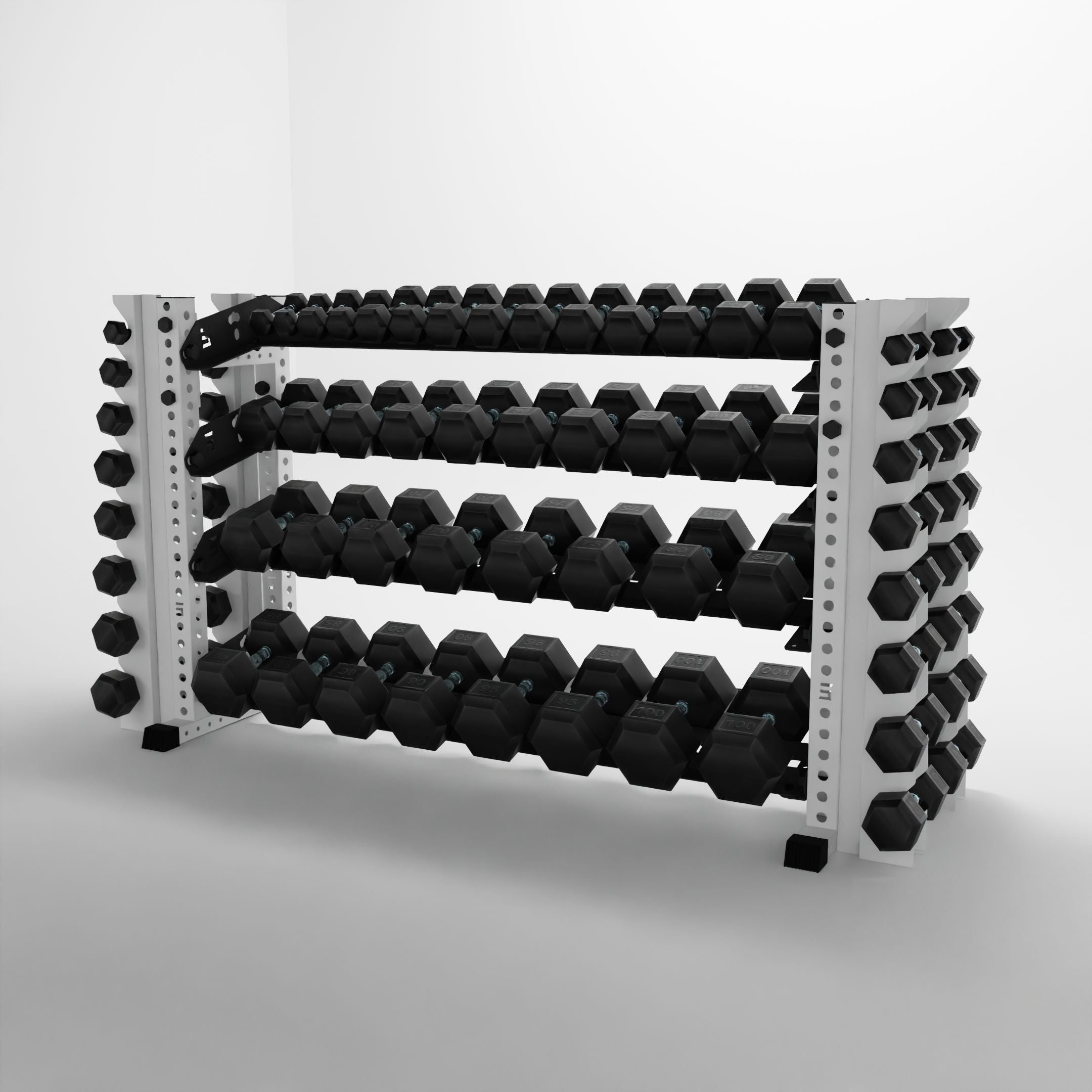 Alpha | 4-Tier Horizontal Rack | Double-Post