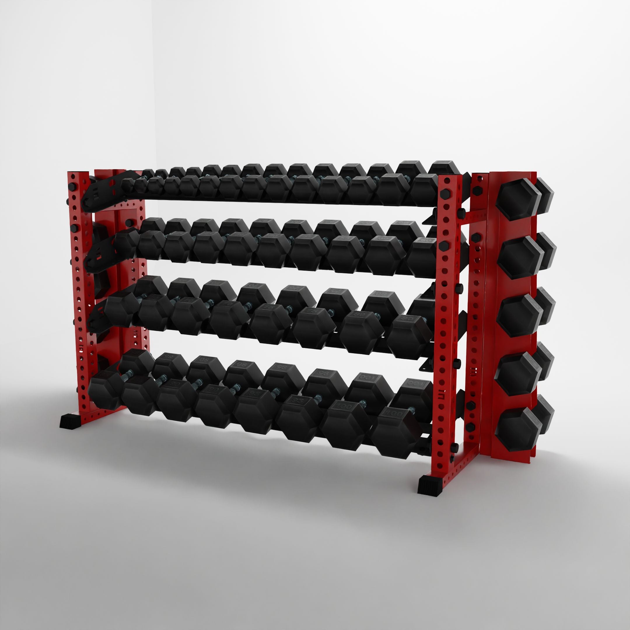 Alpha | 4-Tier Horizontal Rack | Double-Post