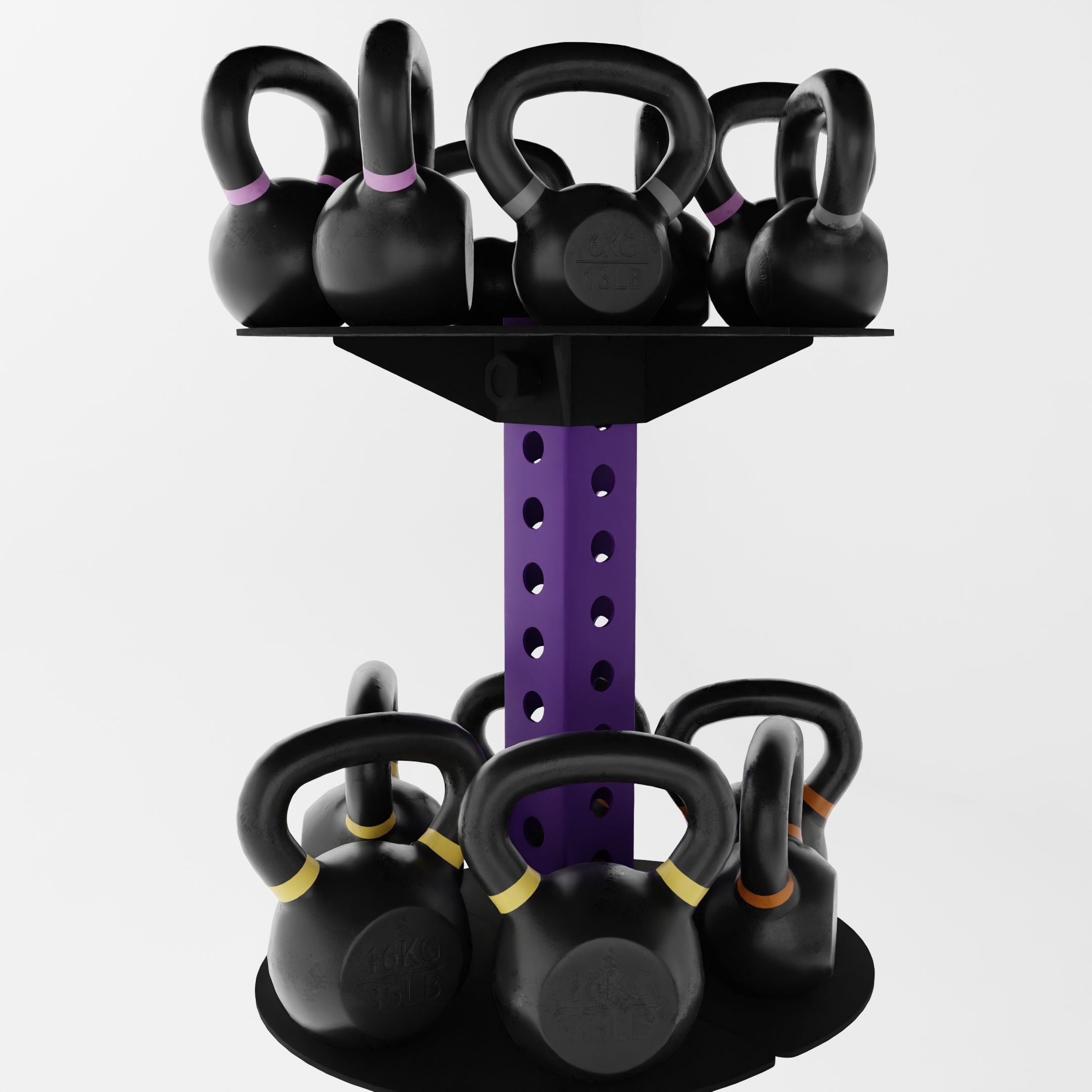 Alpha KB | Vertical Kettlebell Storage Rack