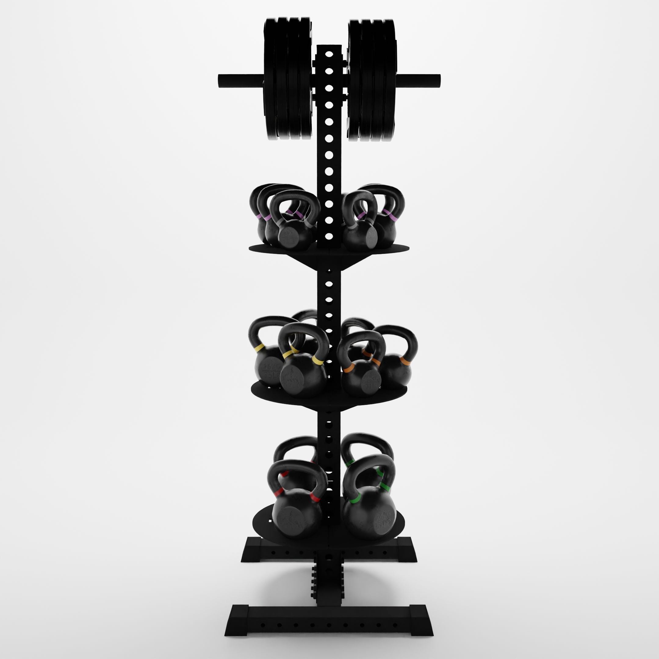 Delta PK | Vertical Hybrid Plate and Kettlebell Storage Rack