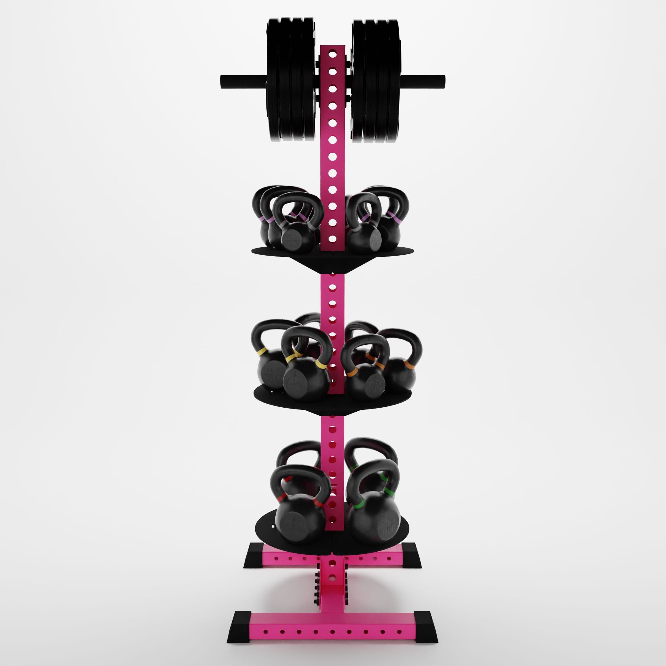 Delta PK | Vertical Hybrid Plate and Kettlebell Storage Rack