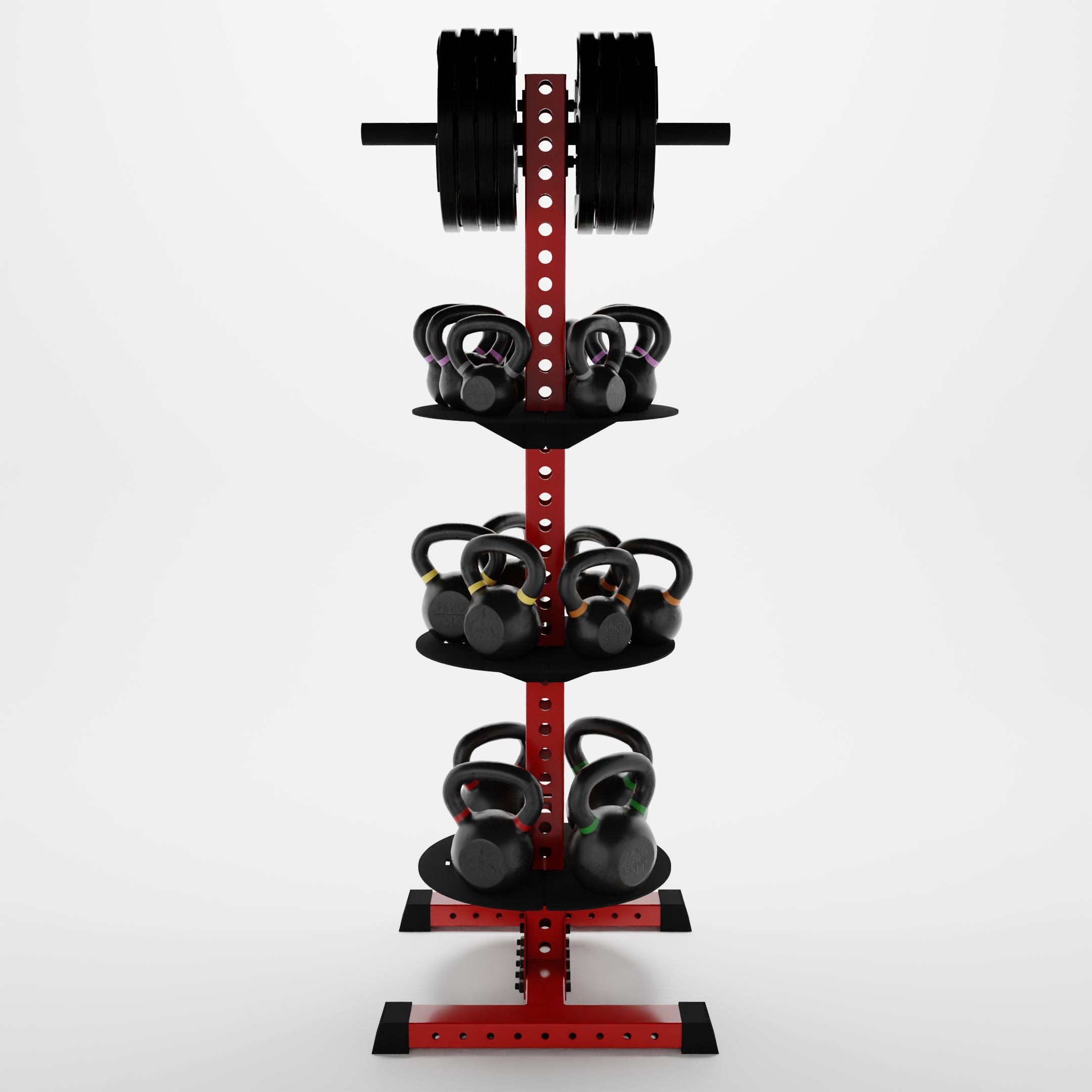 Delta PK | Vertical Hybrid Plate and Kettlebell Storage Rack