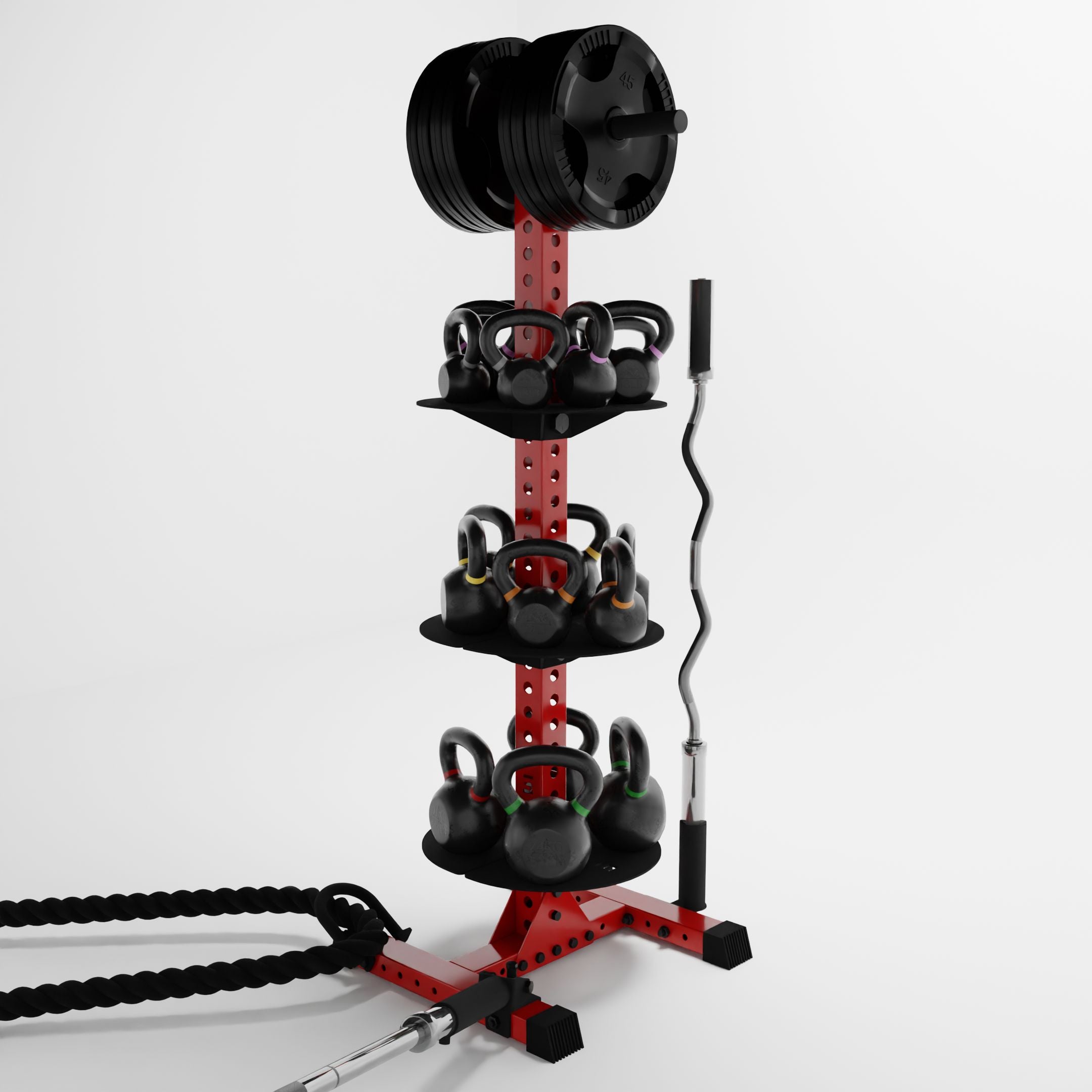 Delta PK | Vertical Hybrid Plate and Kettlebell Storage Rack