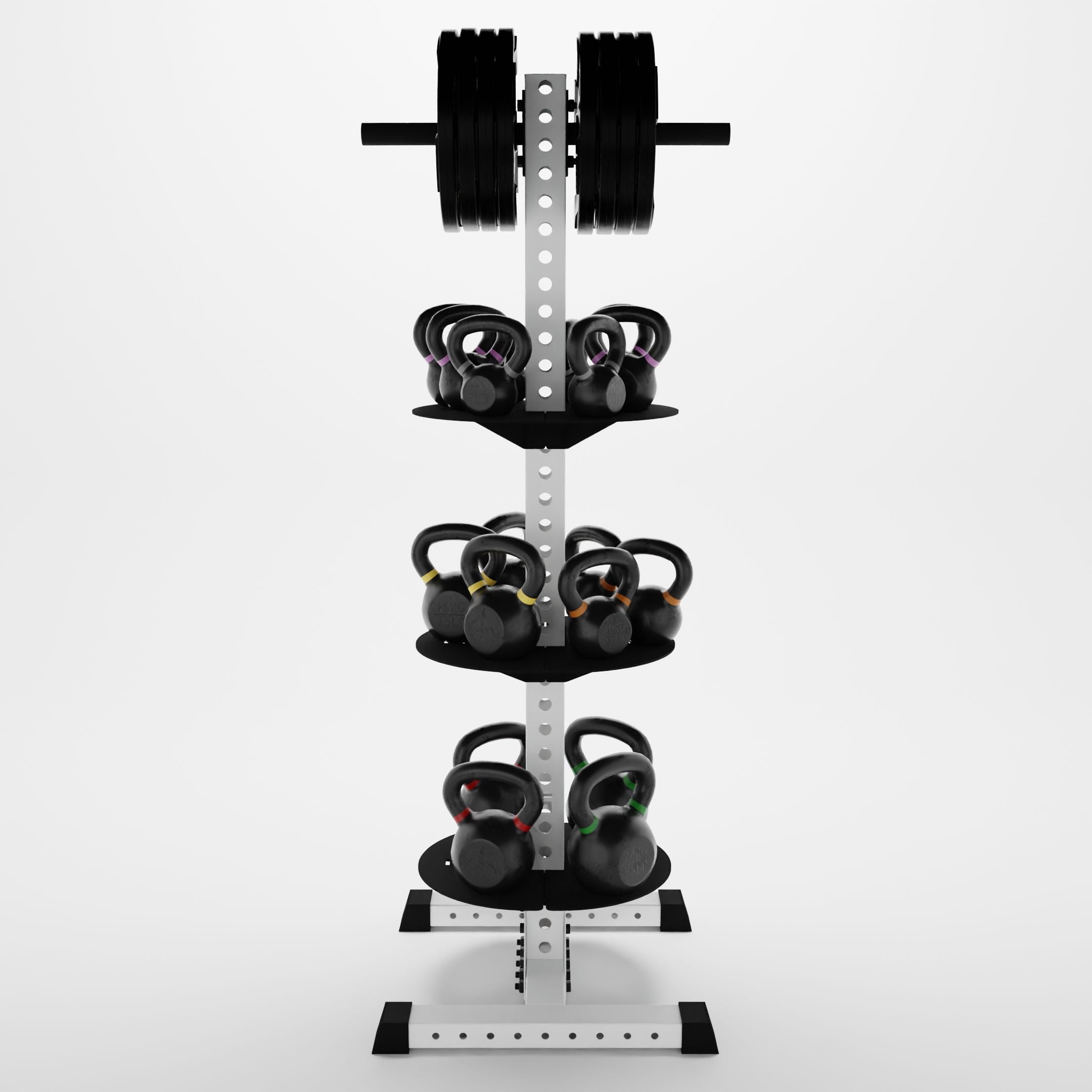 Delta PK | Vertical Hybrid Plate and Kettlebell Storage Rack