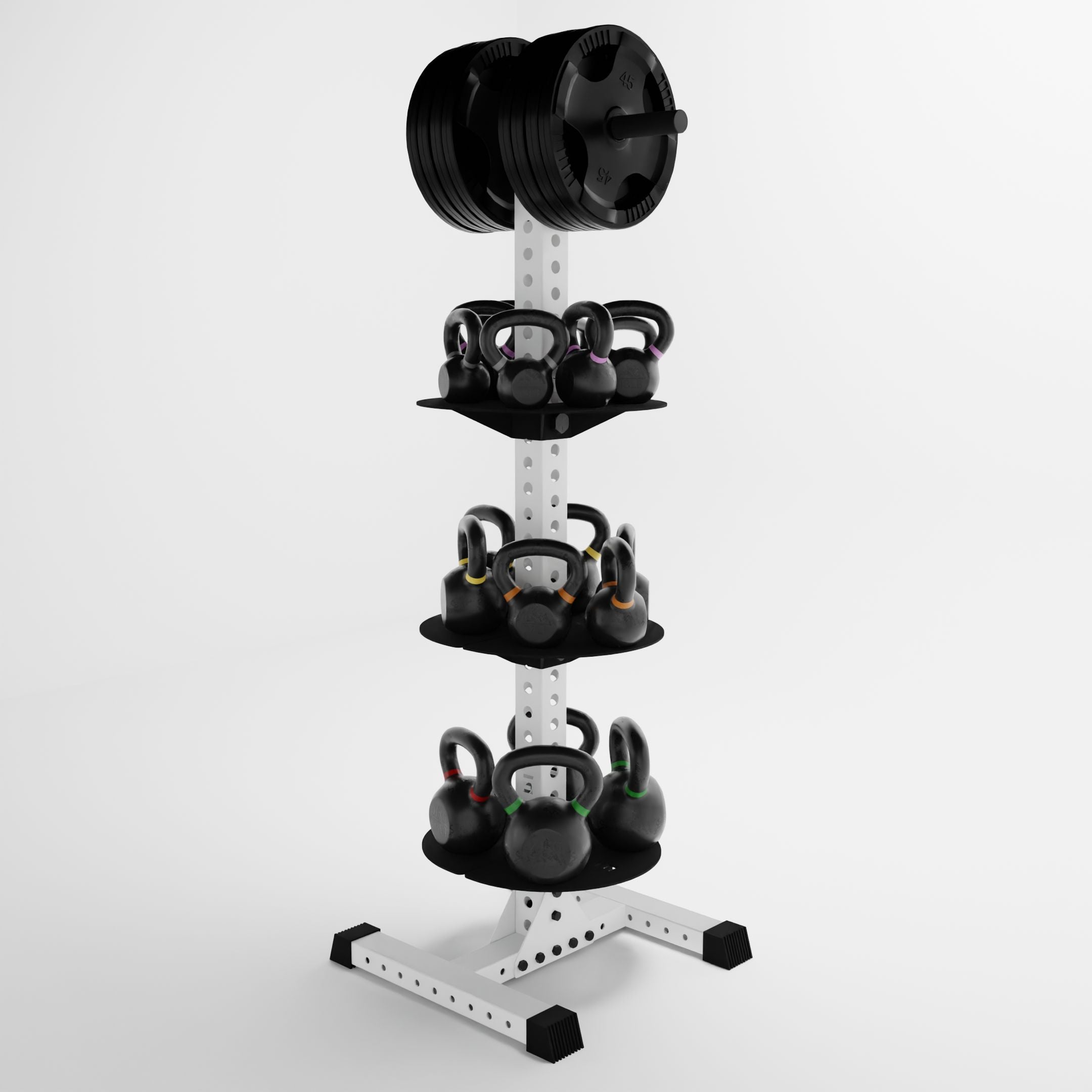 Delta PK | Vertical Hybrid Plate and Kettlebell Storage Rack