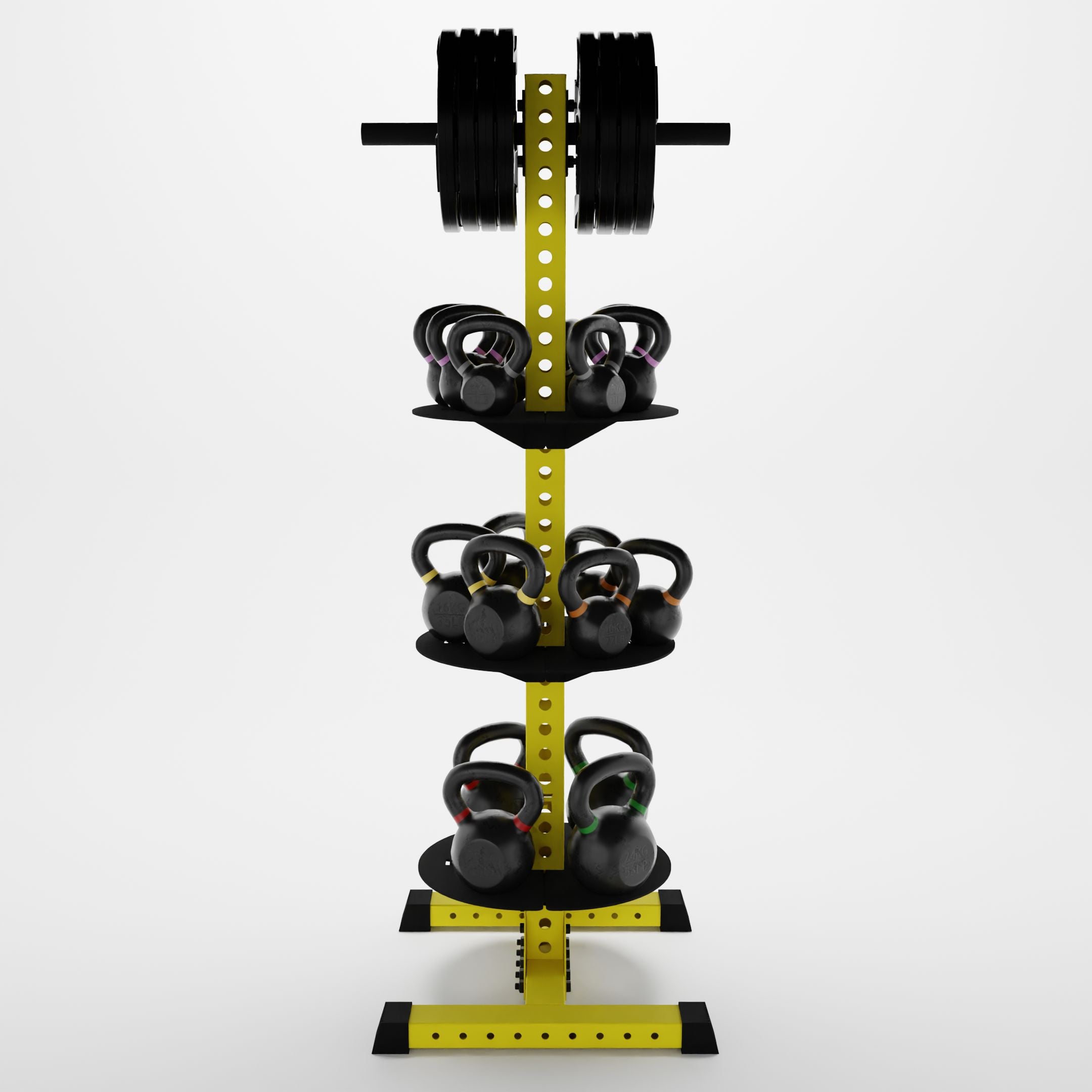 Delta PK | Vertical Hybrid Plate and Kettlebell Storage Rack