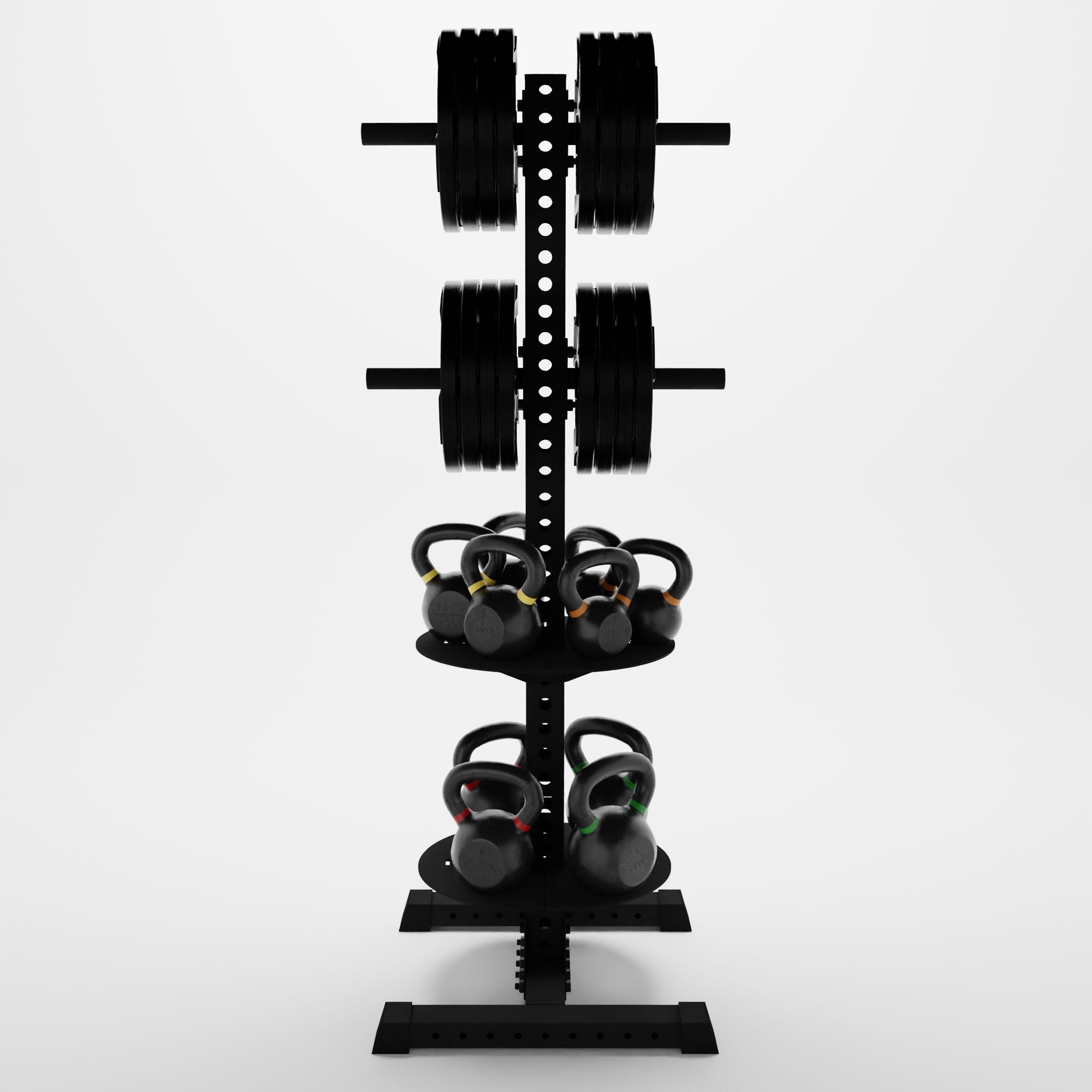 Delta PK | Vertical Hybrid Plate and Kettlebell Storage Rack