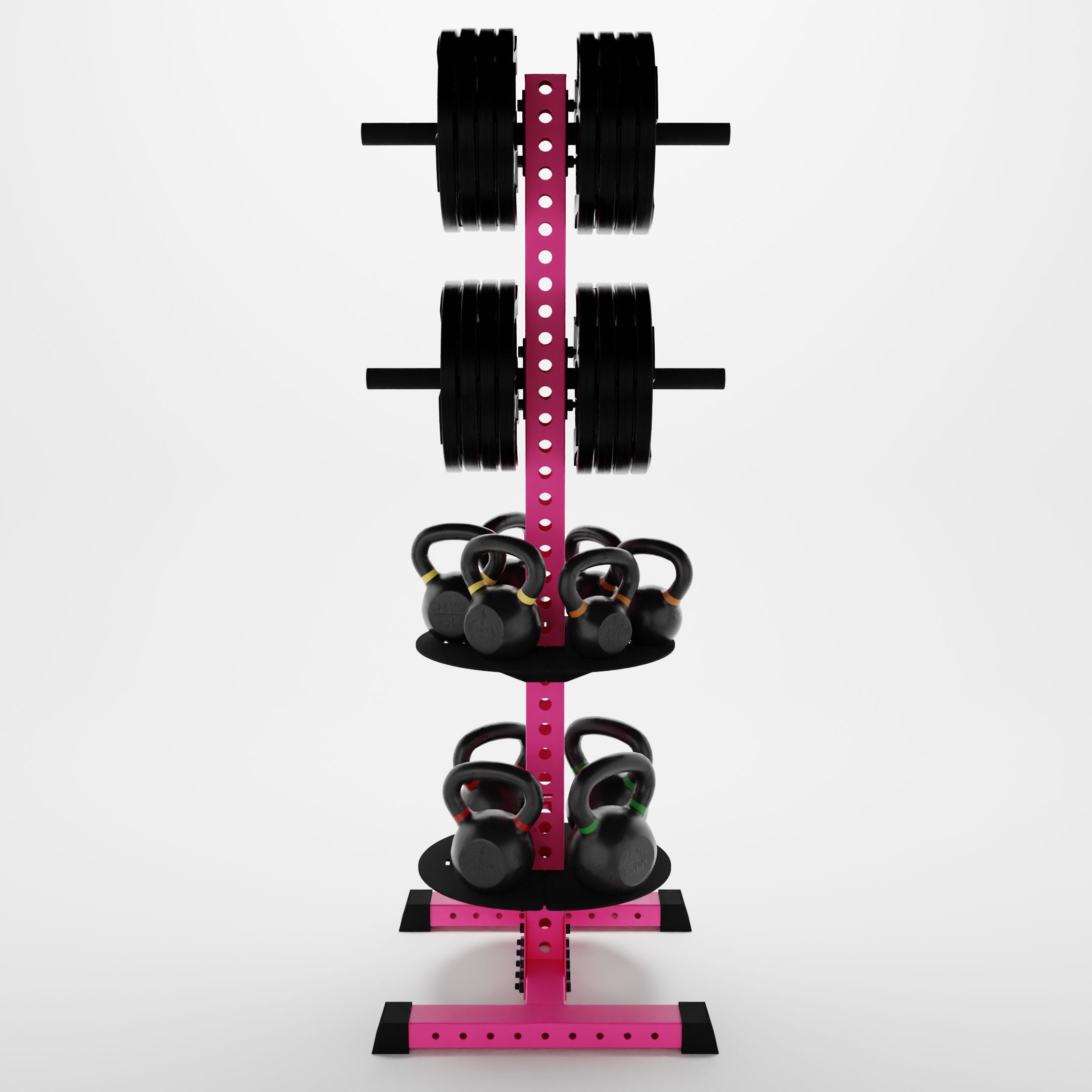 Delta PK | Vertical Hybrid Plate and Kettlebell Storage Rack