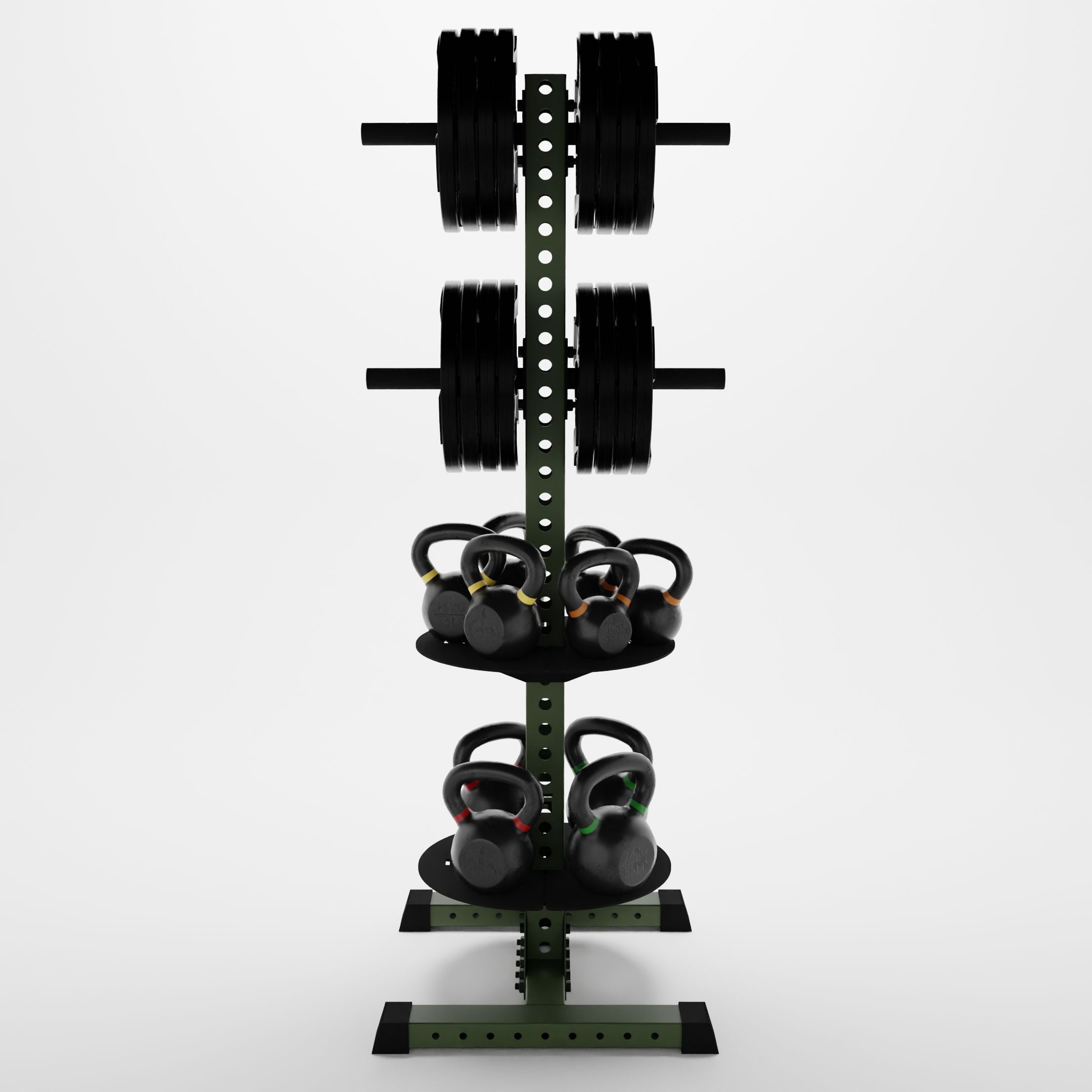 Delta PK | Vertical Hybrid Plate and Kettlebell Storage Rack