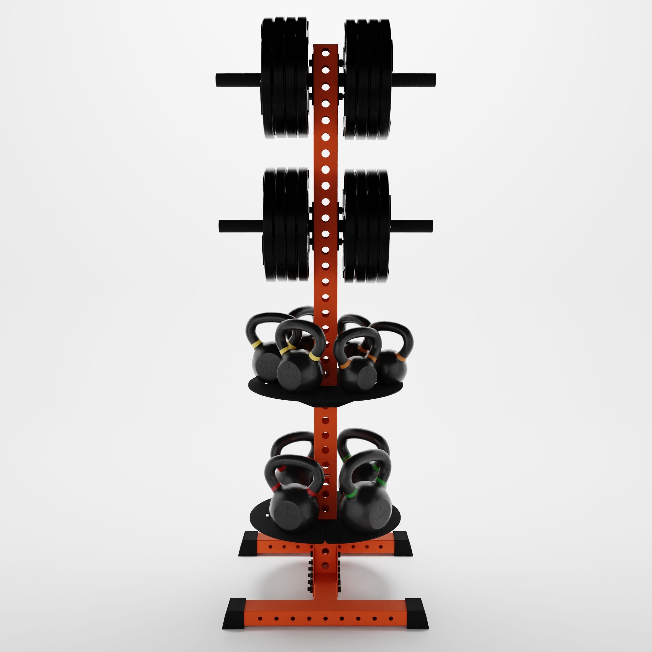 Delta PK | Vertical Hybrid Plate and Kettlebell Storage Rack