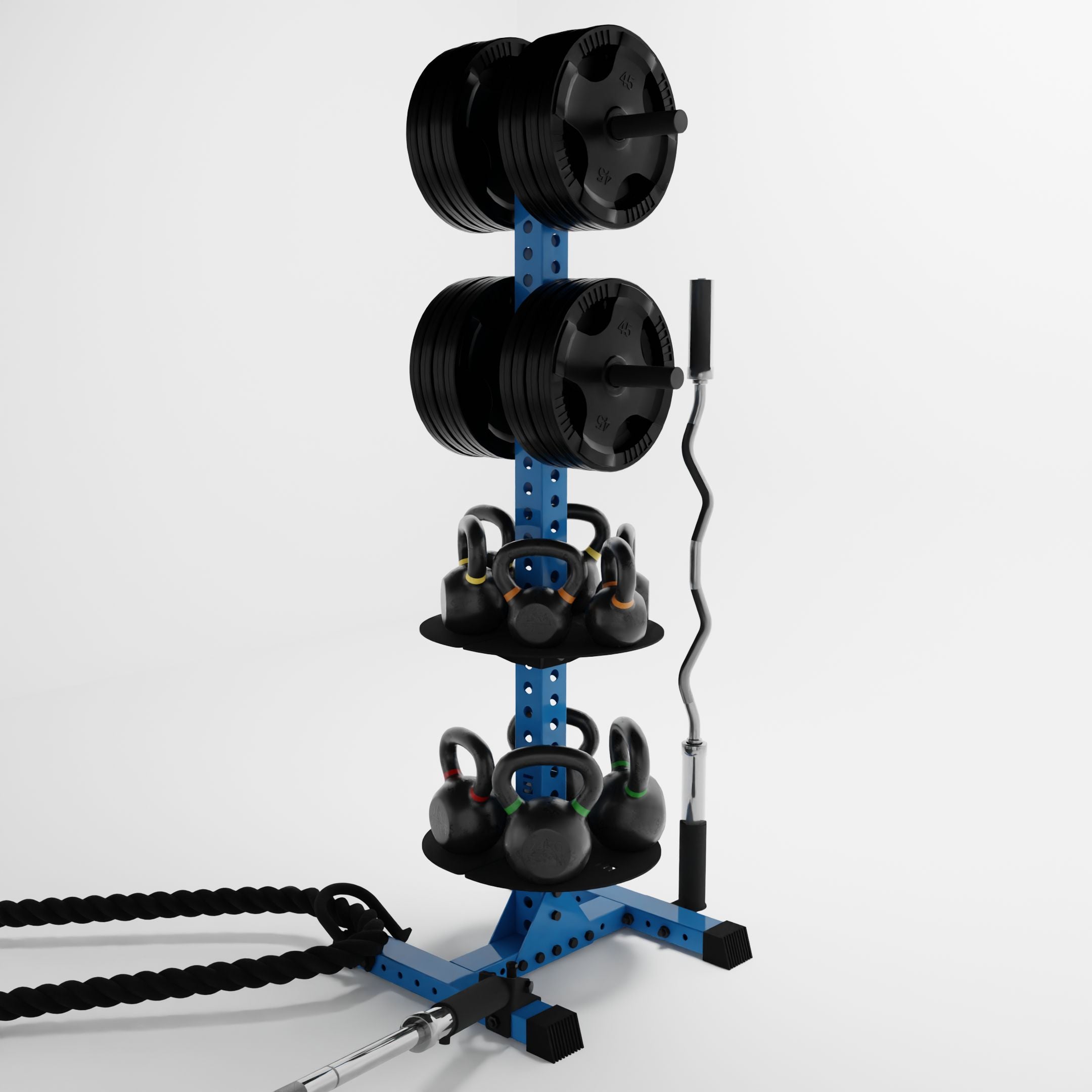 Delta PK | Vertical Hybrid Plate and Kettlebell Storage Rack