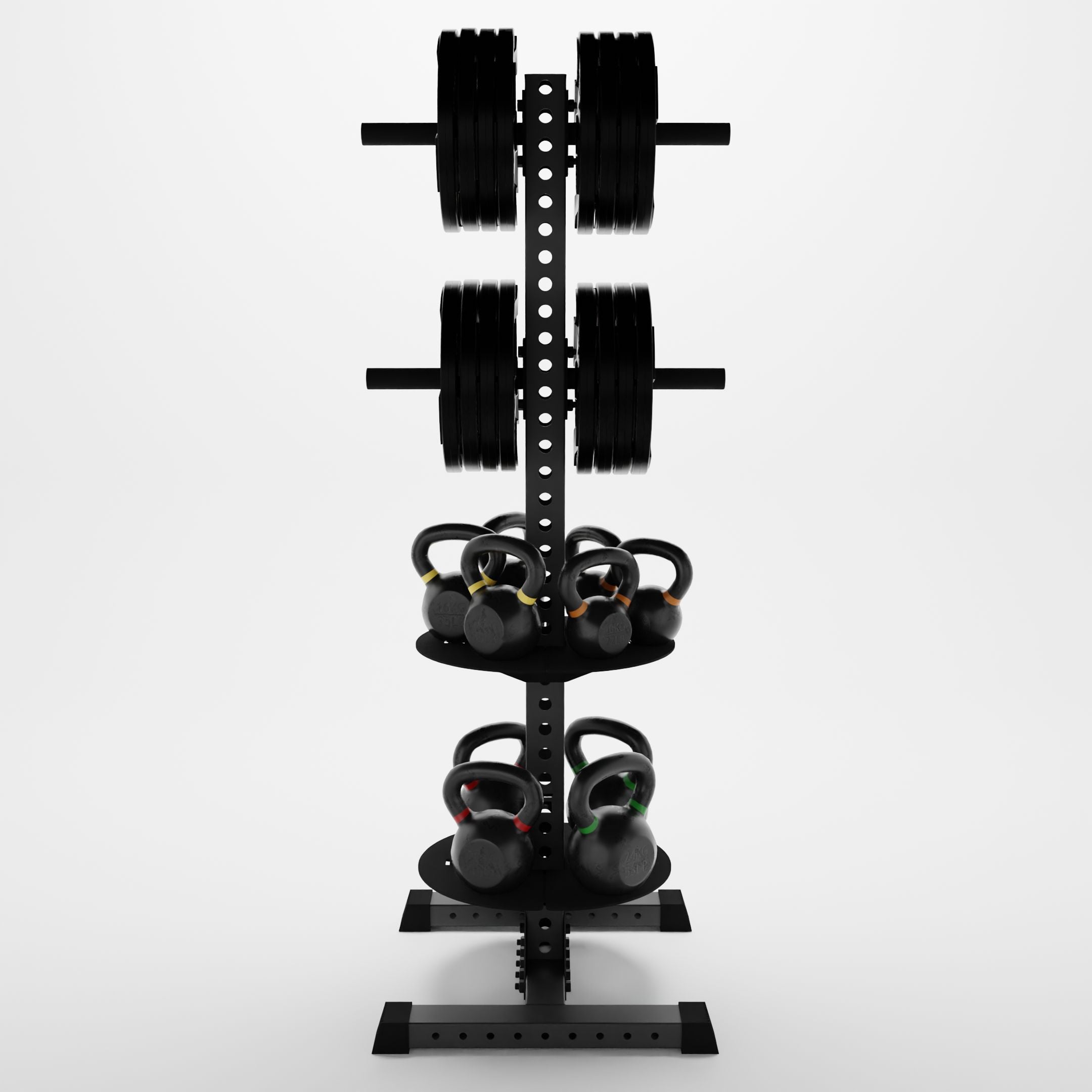 Delta PK | Vertical Hybrid Plate and Kettlebell Storage Rack