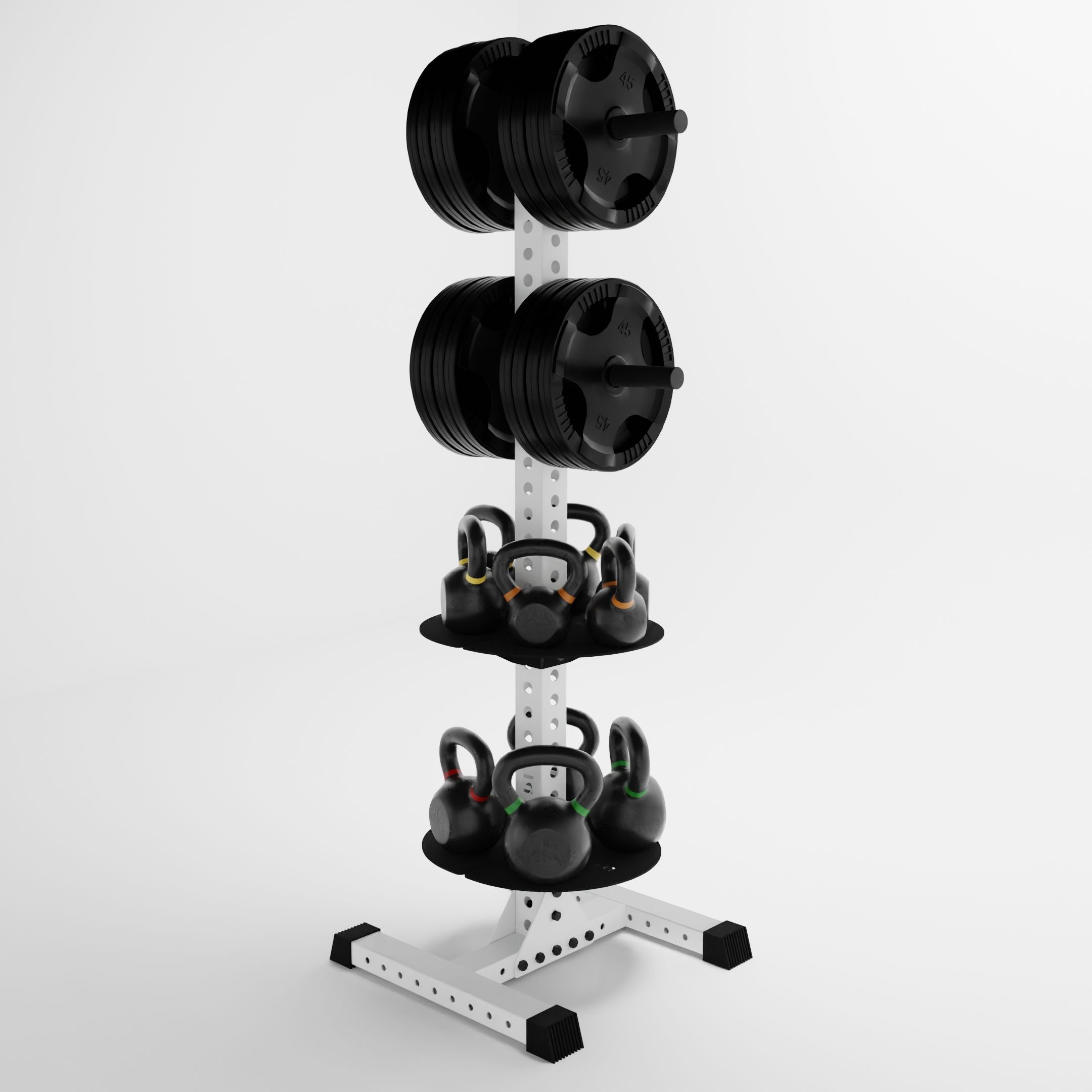 Delta PK | Vertical Hybrid Plate and Kettlebell Storage Rack