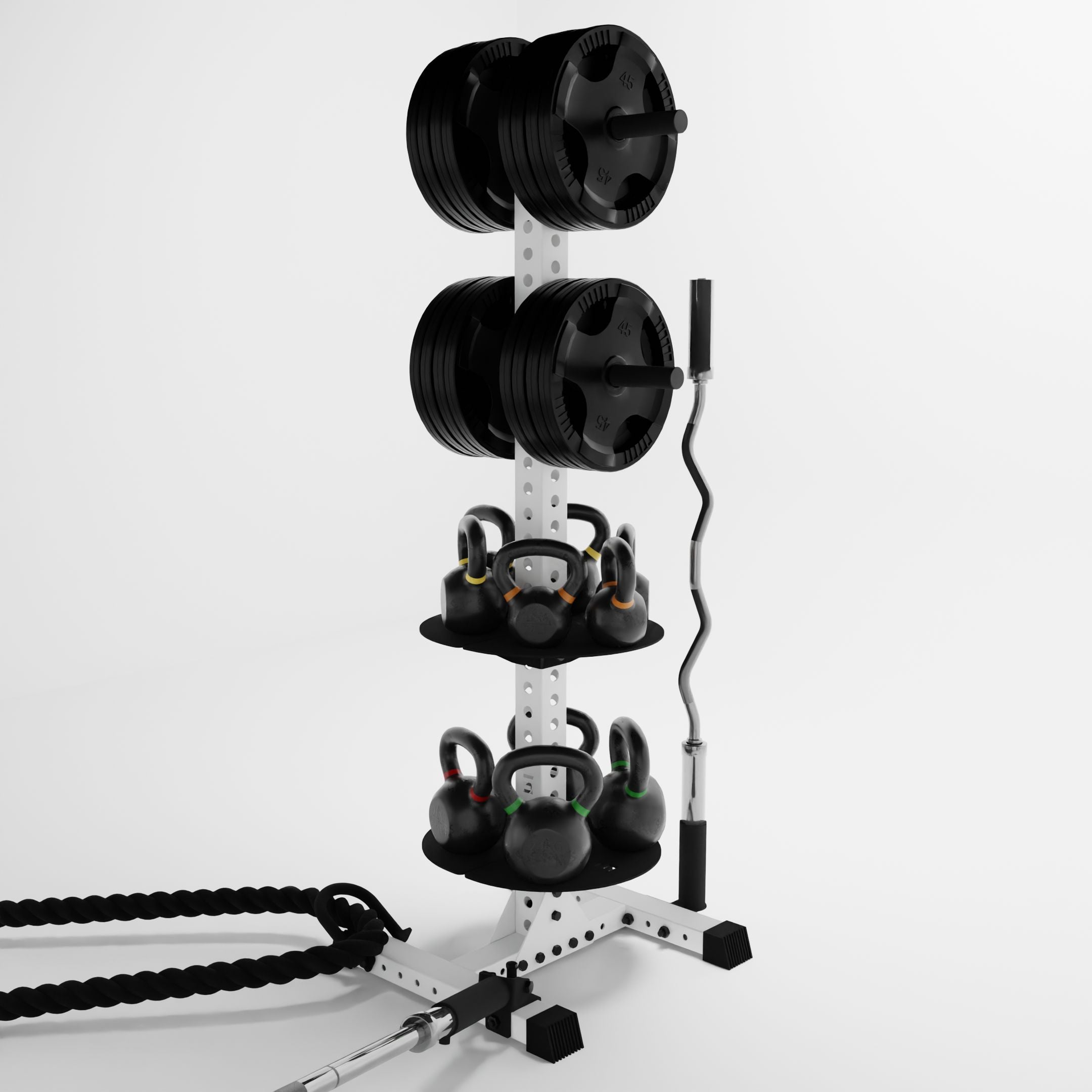 Delta PK | Vertical Hybrid Plate and Kettlebell Storage Rack