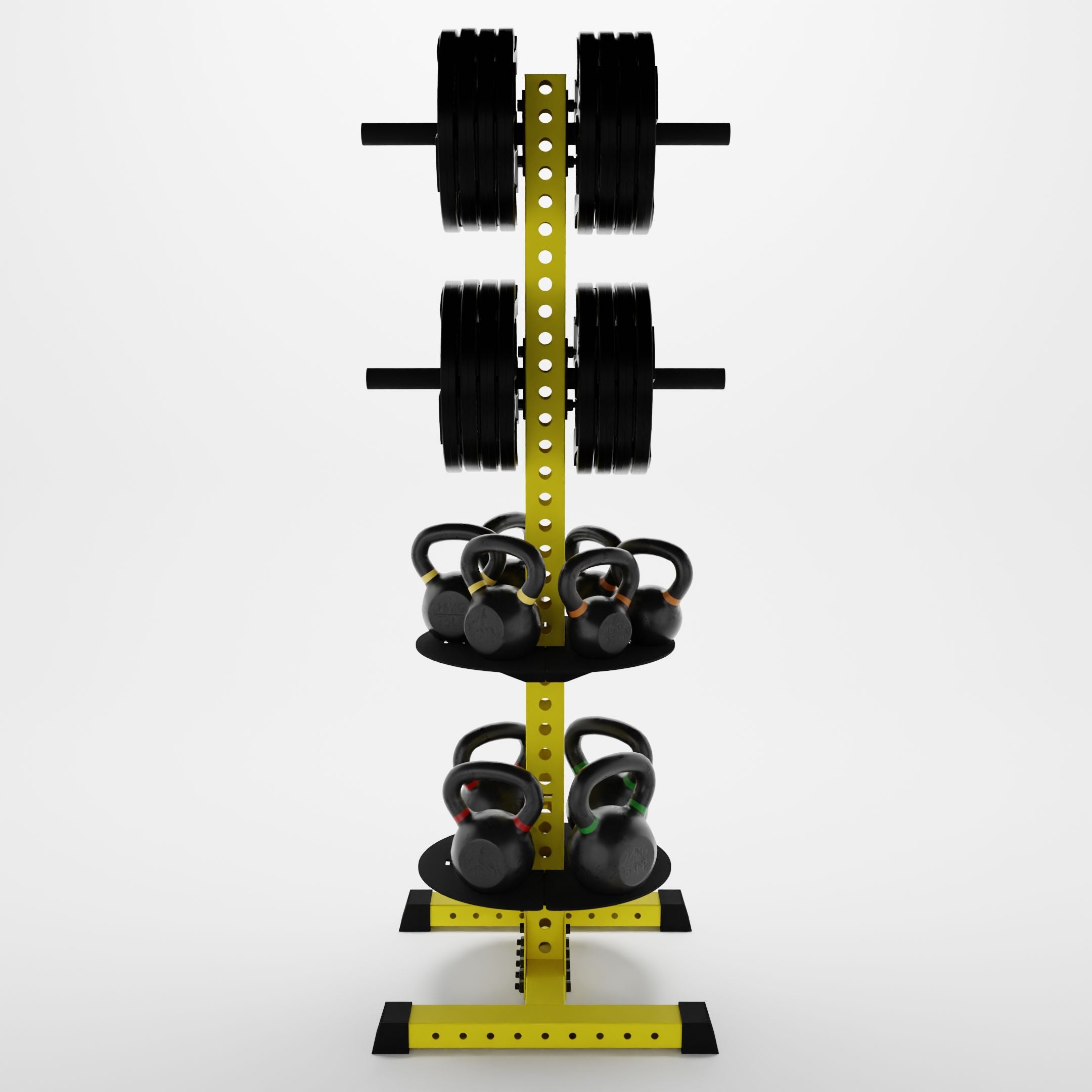 Delta PK | Vertical Hybrid Plate and Kettlebell Storage Rack