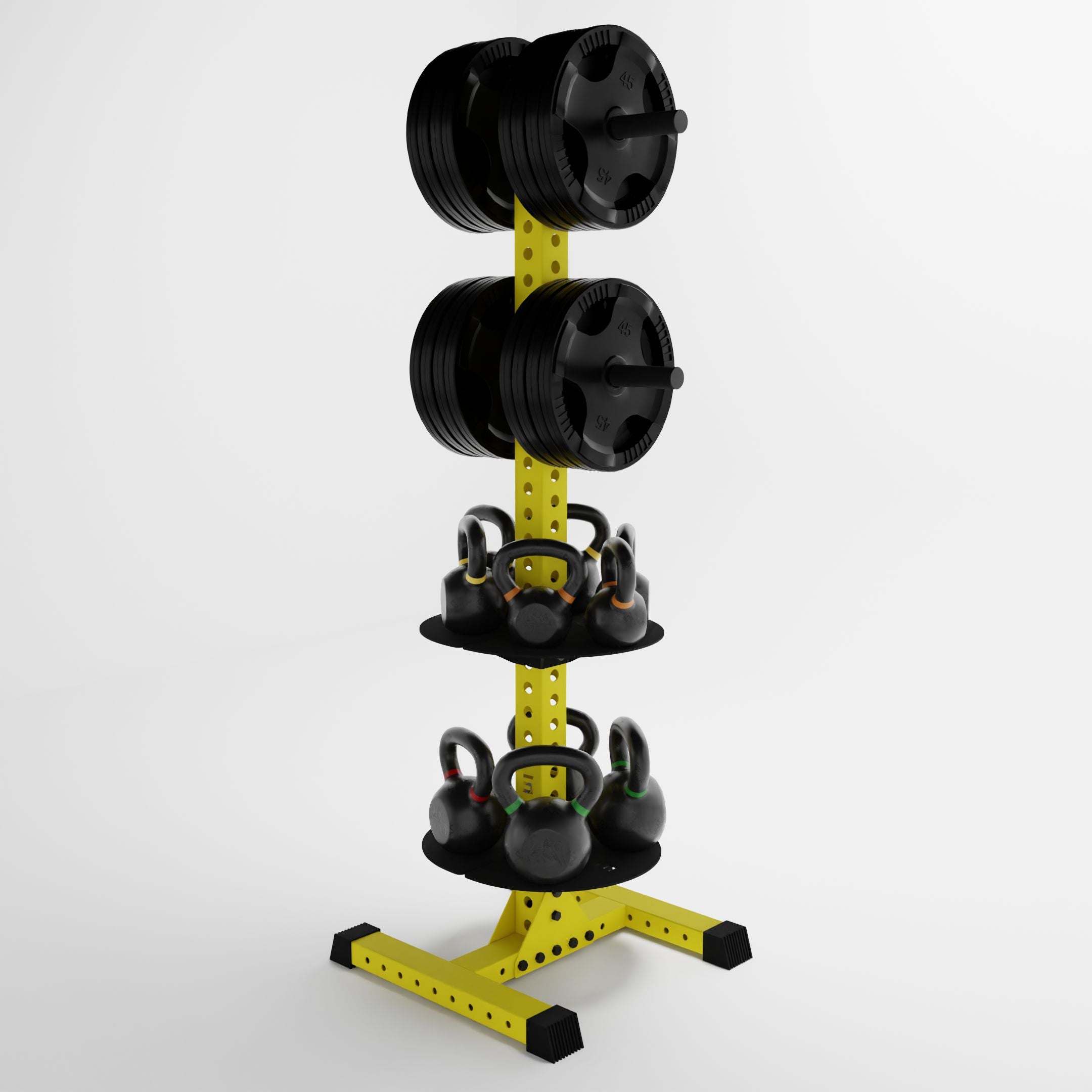 Delta PK | Vertical Hybrid Plate and Kettlebell Storage Rack