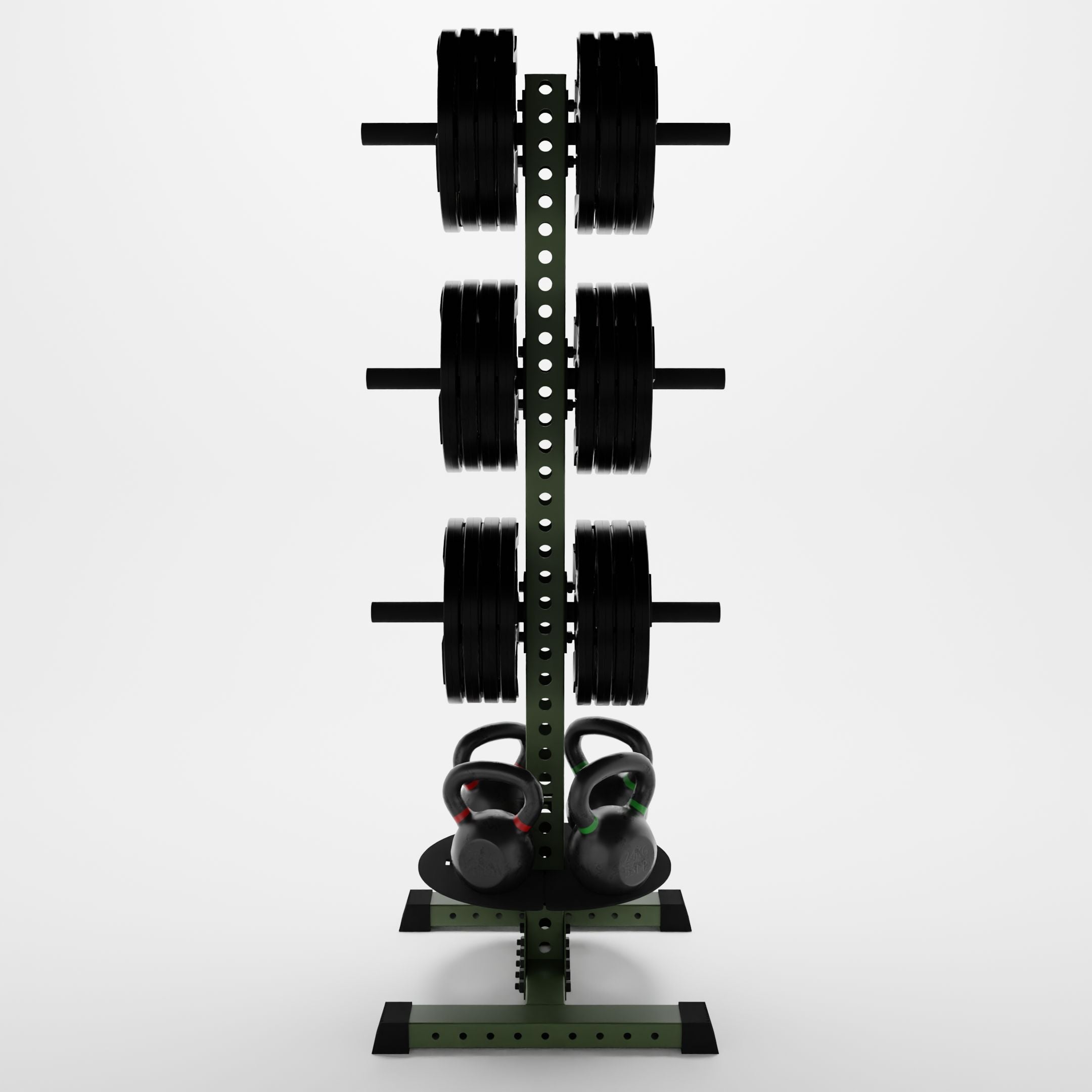 Delta PK | Vertical Hybrid Plate and Kettlebell Storage Rack