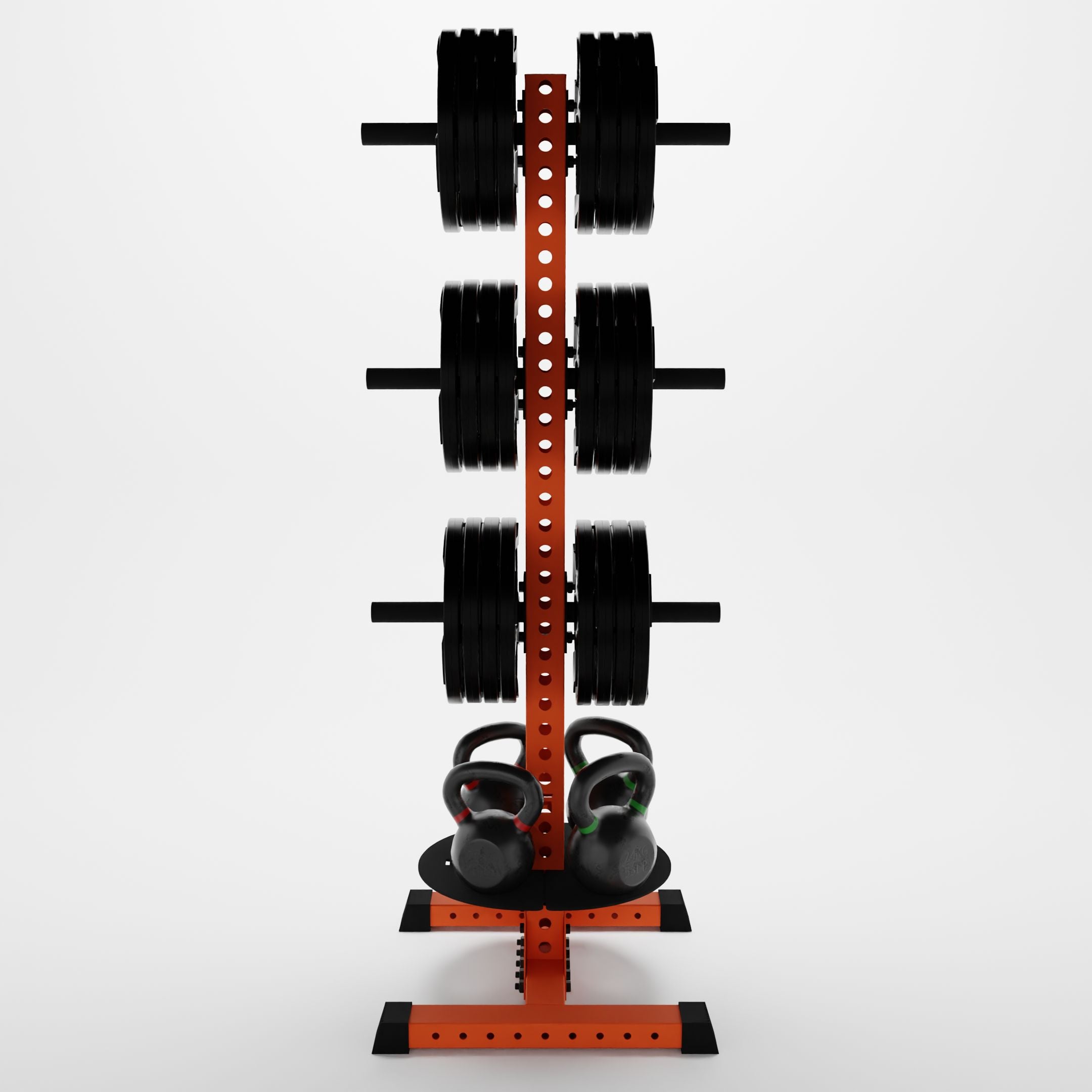 Delta PK | Vertical Hybrid Plate and Kettlebell Storage Rack