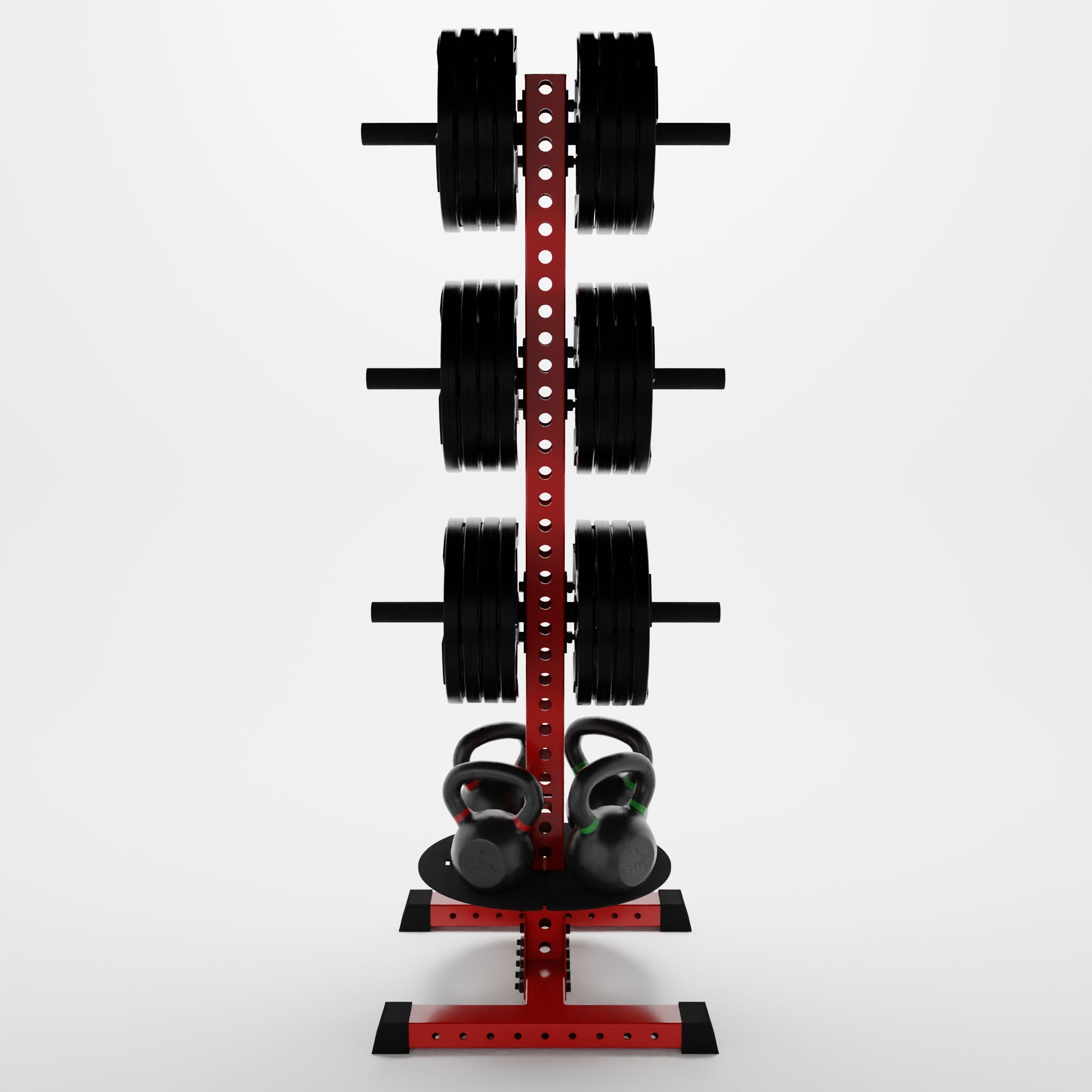 Delta PK | Vertical Hybrid Plate and Kettlebell Storage Rack