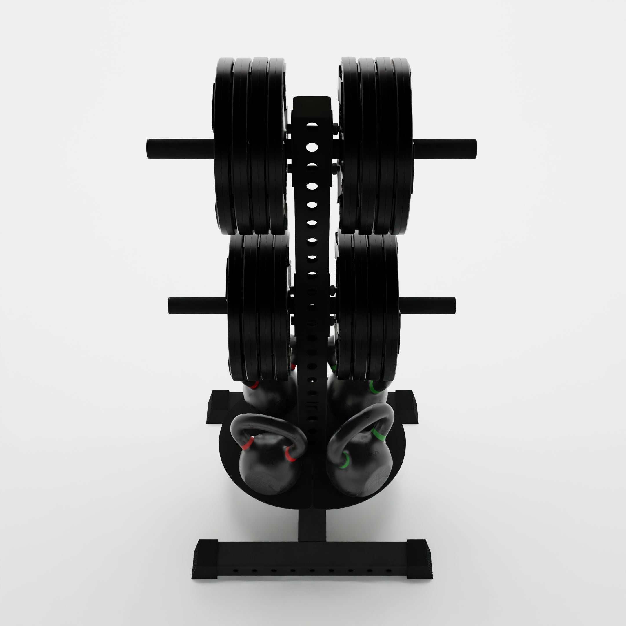 Alpha PK | Vertical Hybrid Plate and Kettlebell Storage Rack