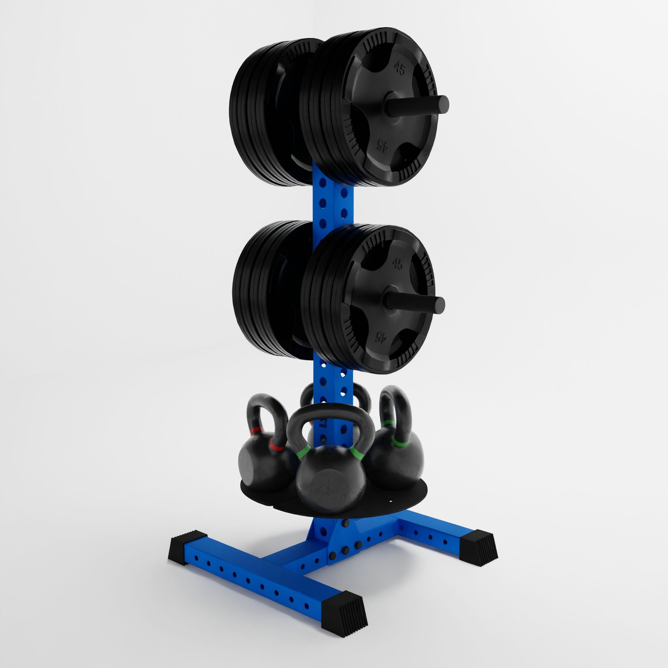 Alpha PK | Vertical Hybrid Plate and Kettlebell Storage Rack