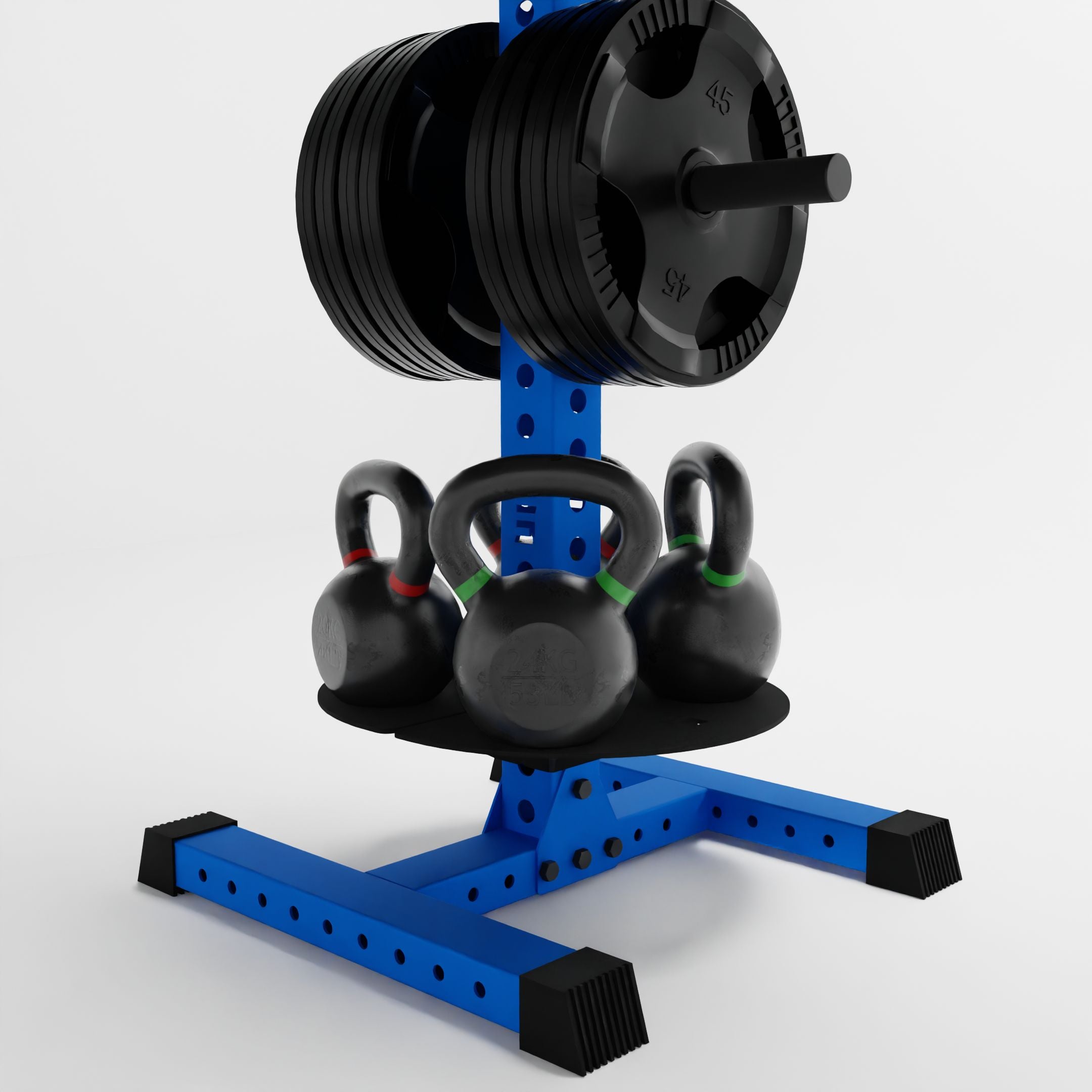 Alpha PK | Vertical Hybrid Plate and Kettlebell Storage Rack