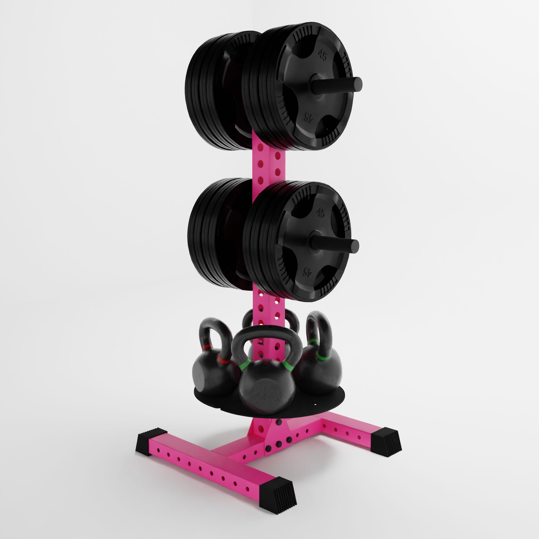 Alpha PK | Vertical Hybrid Plate and Kettlebell Storage Rack