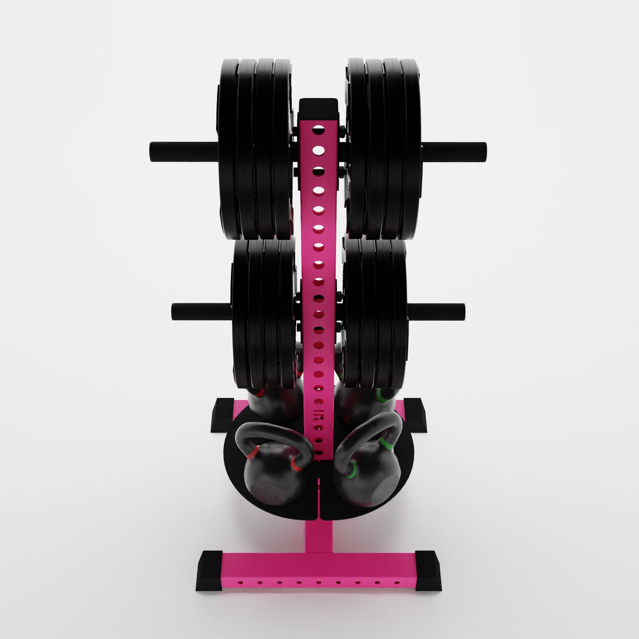 Alpha PK | Vertical Hybrid Plate and Kettlebell Storage Rack