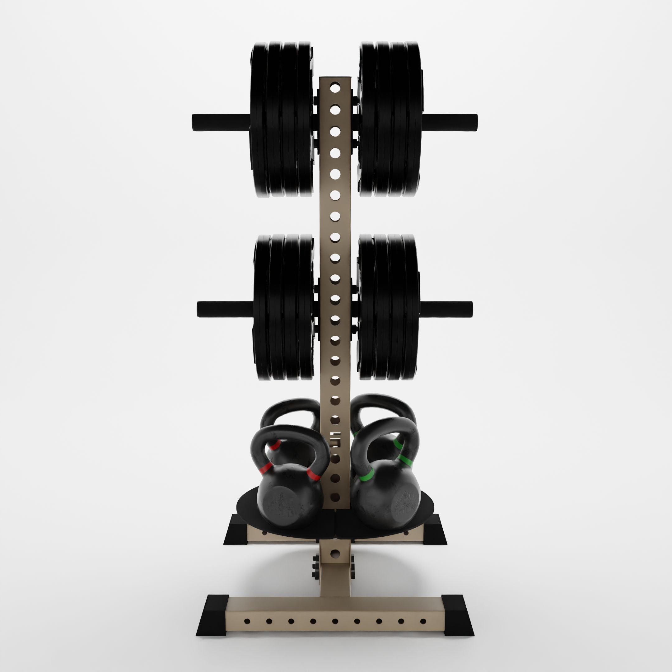 Alpha PK | Vertical Hybrid Plate and Kettlebell Storage Rack