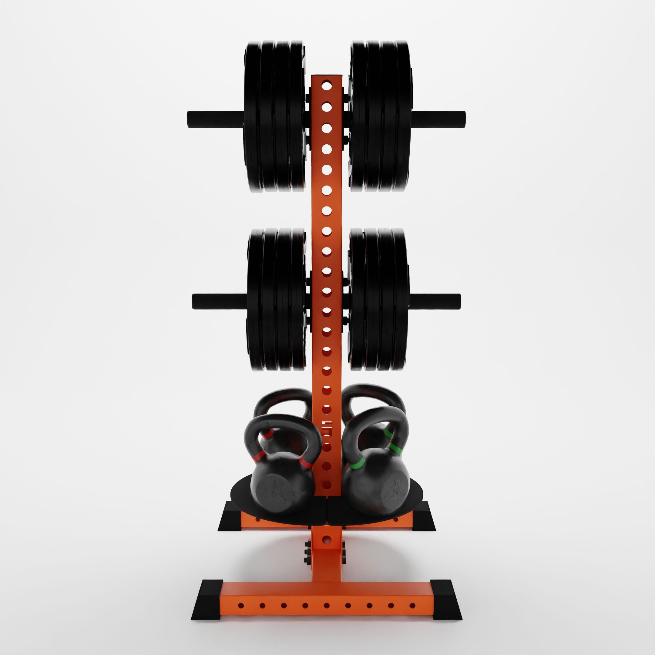 Alpha PK | Vertical Hybrid Plate and Kettlebell Storage Rack