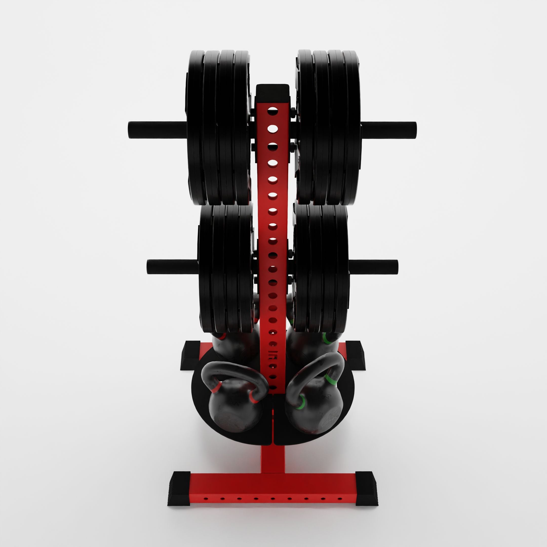 Alpha PK | Vertical Hybrid Plate and Kettlebell Storage Rack