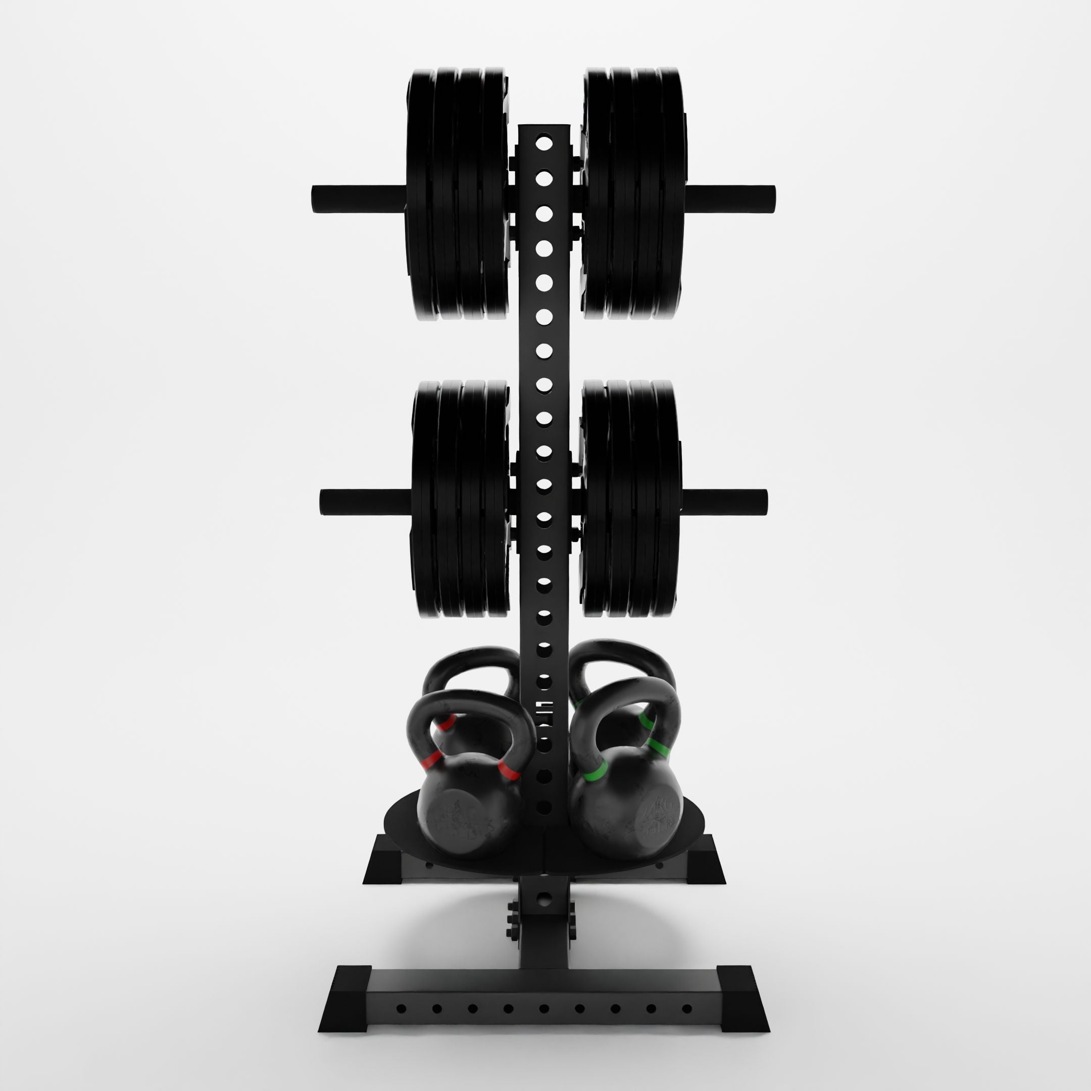 Alpha PK | Vertical Hybrid Plate and Kettlebell Storage Rack