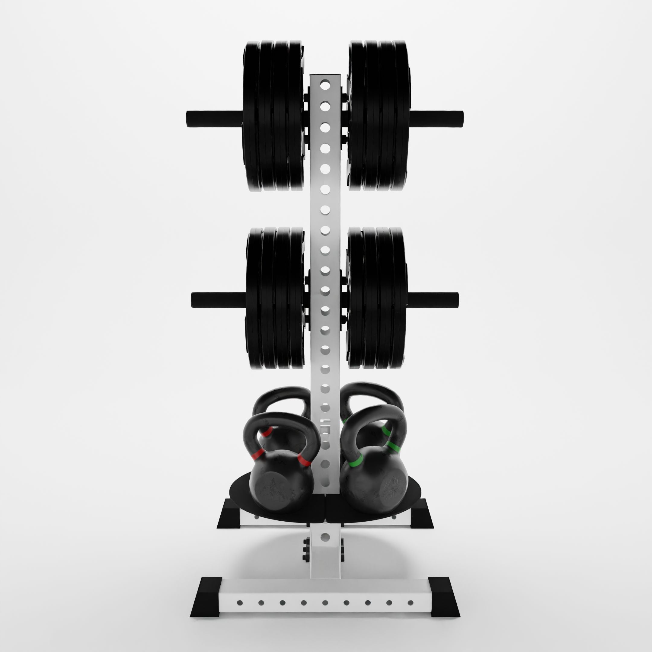 Alpha PK | Vertical Hybrid Plate and Kettlebell Storage Rack