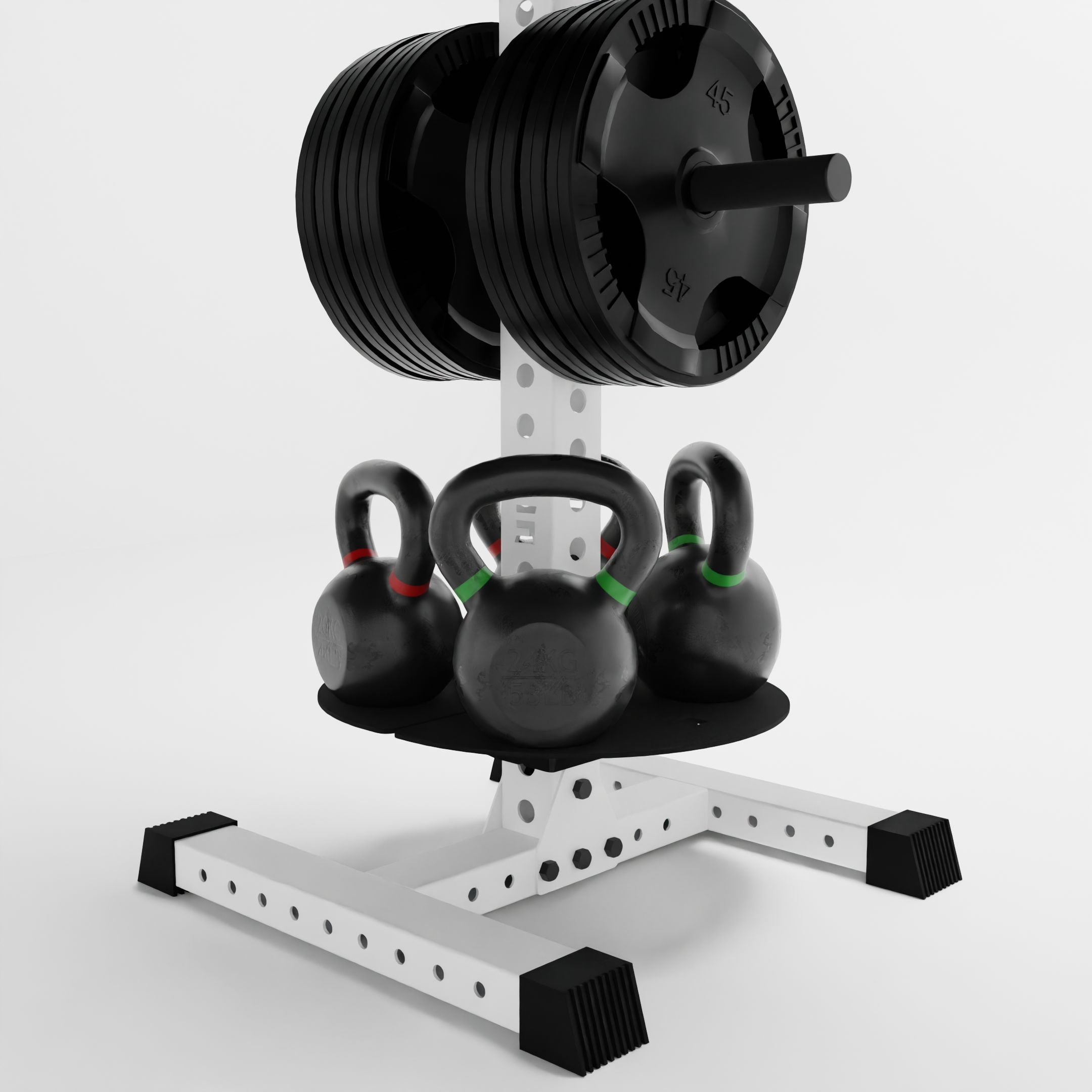 Alpha PK | Vertical Hybrid Plate and Kettlebell Storage Rack