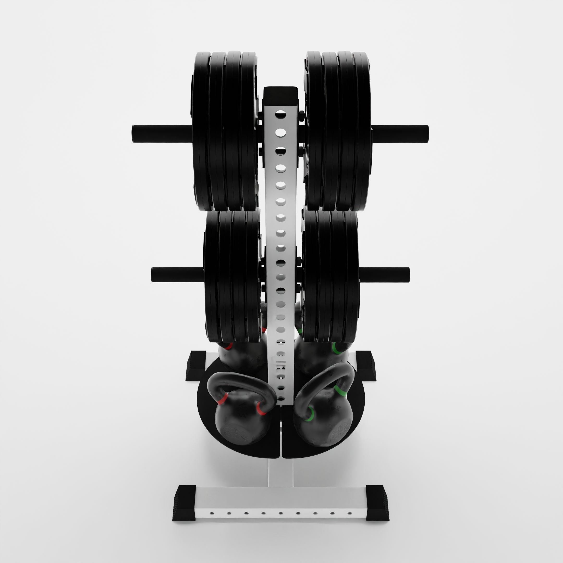 Alpha PK | Vertical Hybrid Plate and Kettlebell Storage Rack