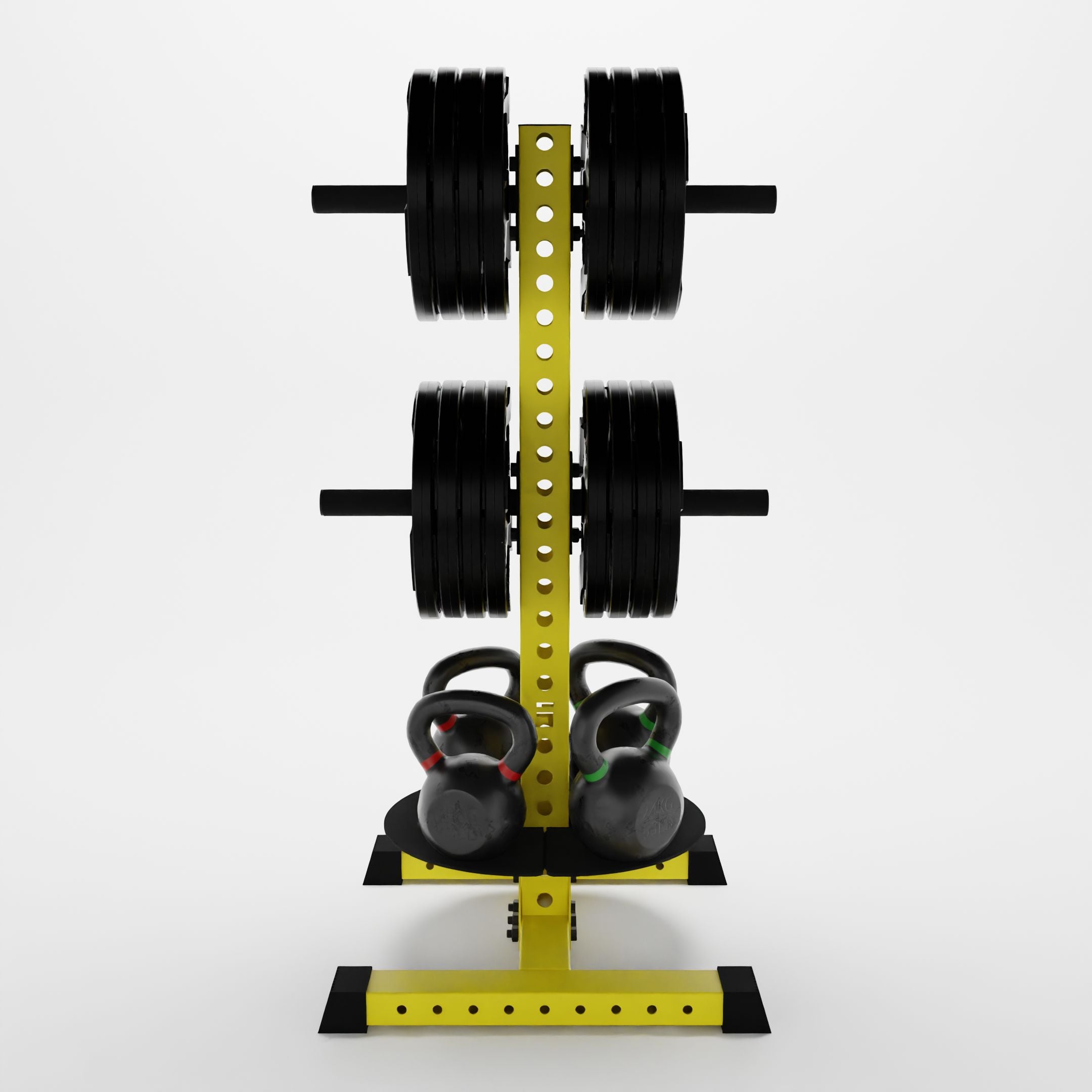 Alpha PK | Vertical Hybrid Plate and Kettlebell Storage Rack