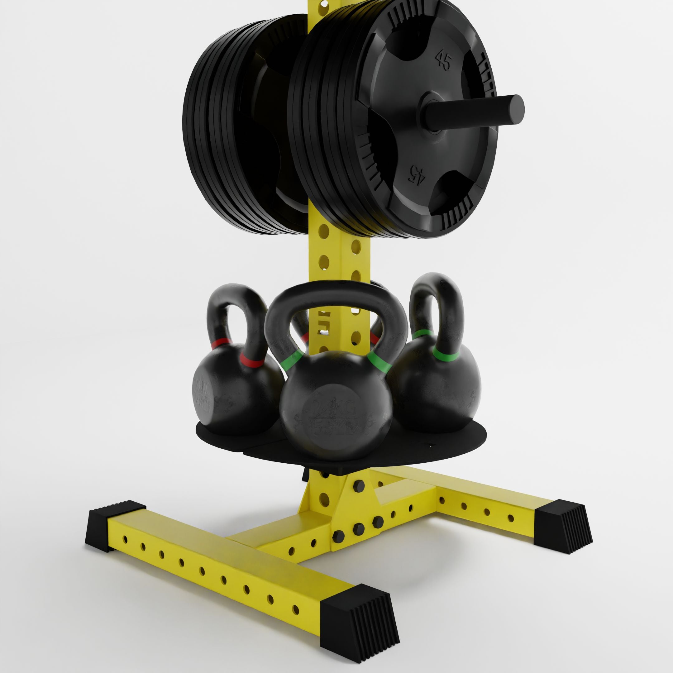 Alpha PK | Vertical Hybrid Plate and Kettlebell Storage Rack