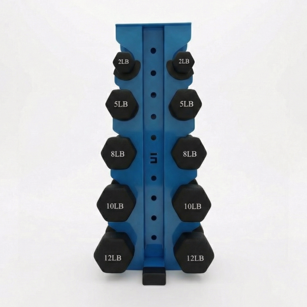 Small 5-Tier Vertical Dumbbell Rack | Synergy Custom Fitness