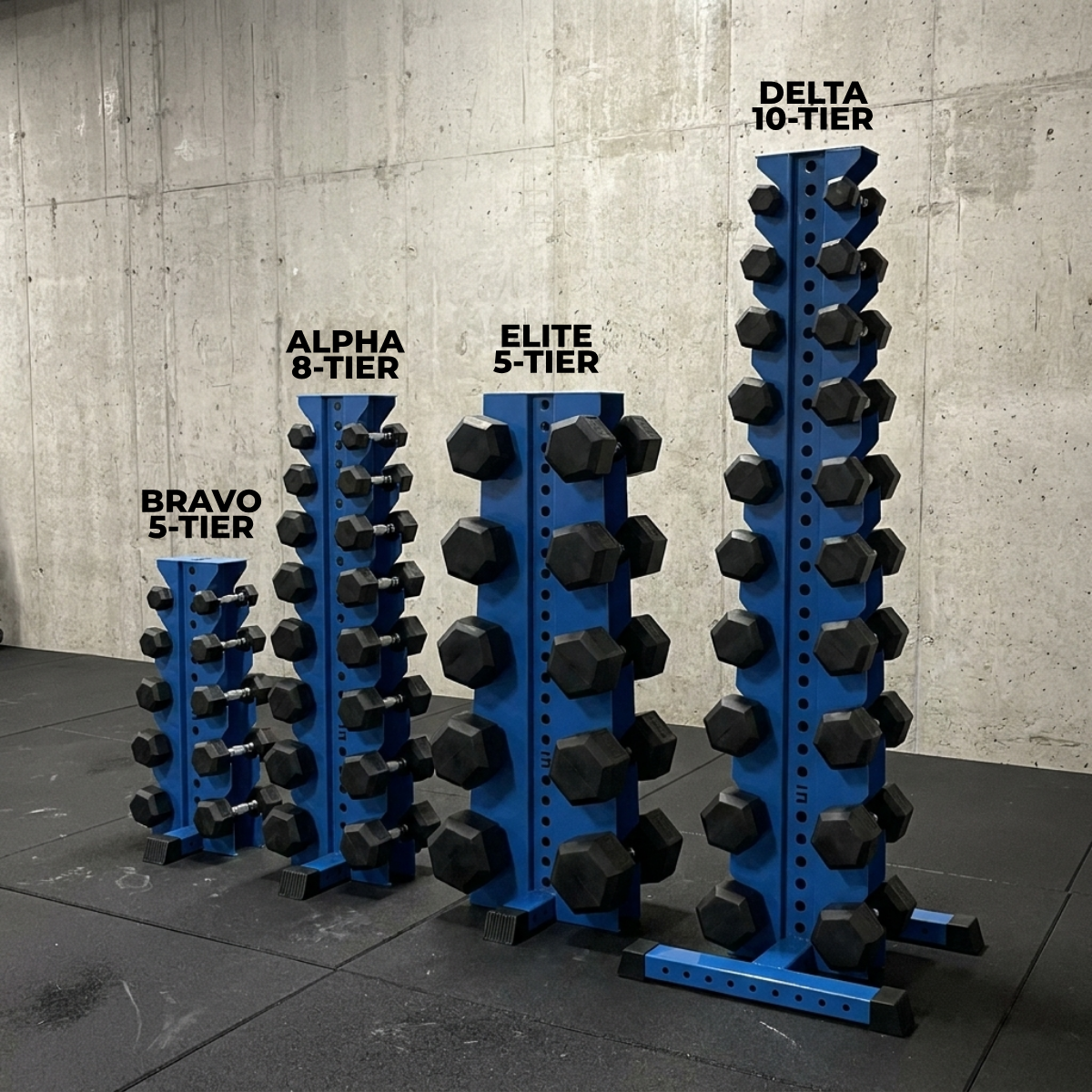 Delta | 10-Tier Vertical Dumbbell Storage Rack