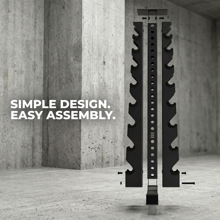 Alpha | 8-Tier Vertical Dumbbell Storage Rack
