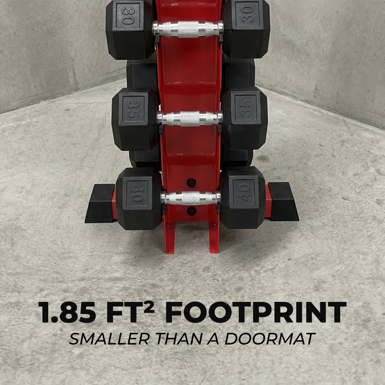 Alpha | 8-Tier Vertical Dumbbell Storage Rack