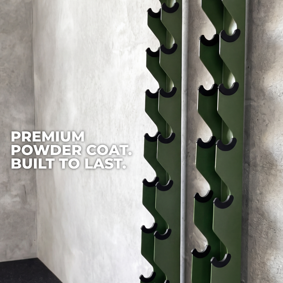 Alpha | 8-Tier Vertical Dumbbell Storage Wall/Rack Mount
