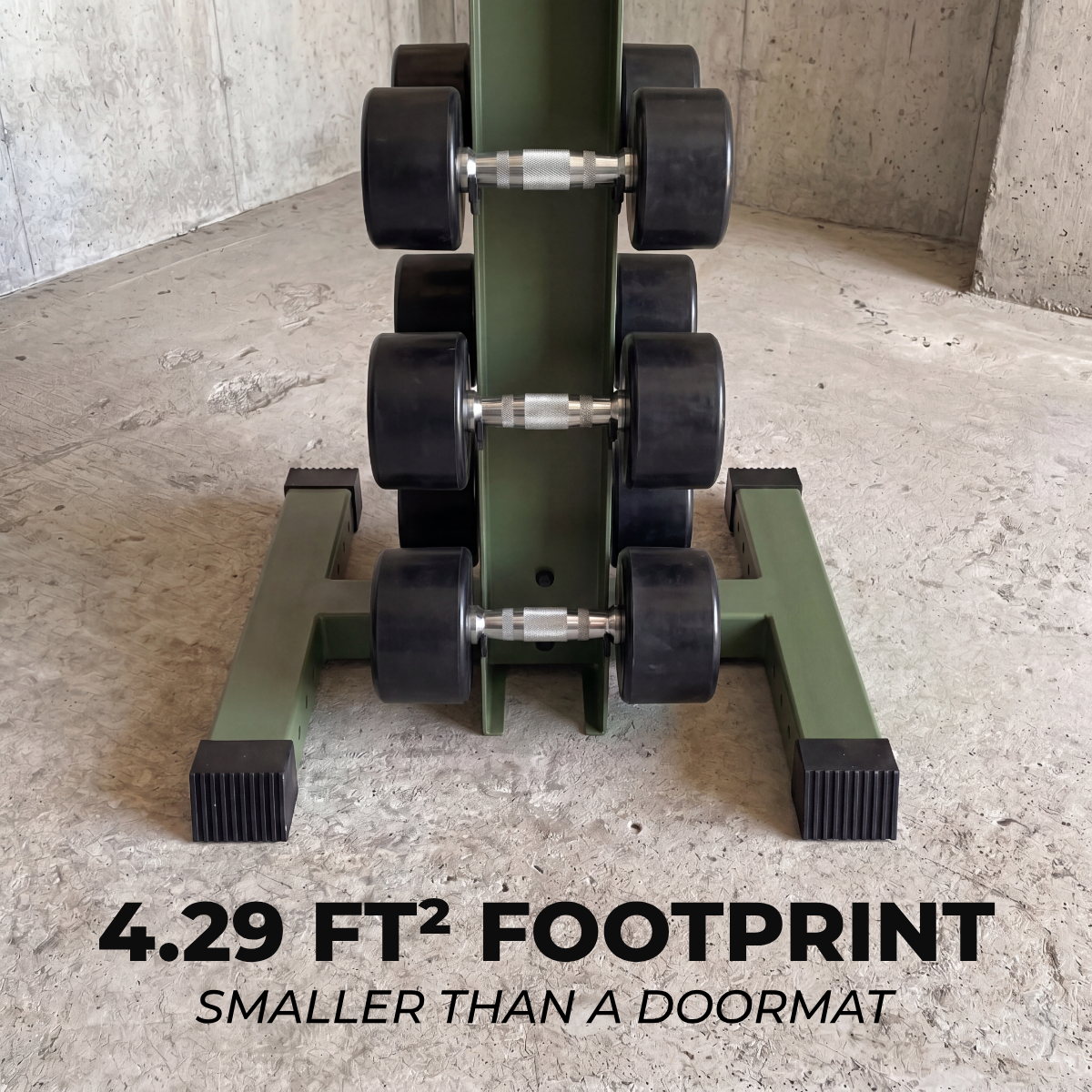 delta elite 8-tier vertical dumbbell rack 4.29 square foot footprint