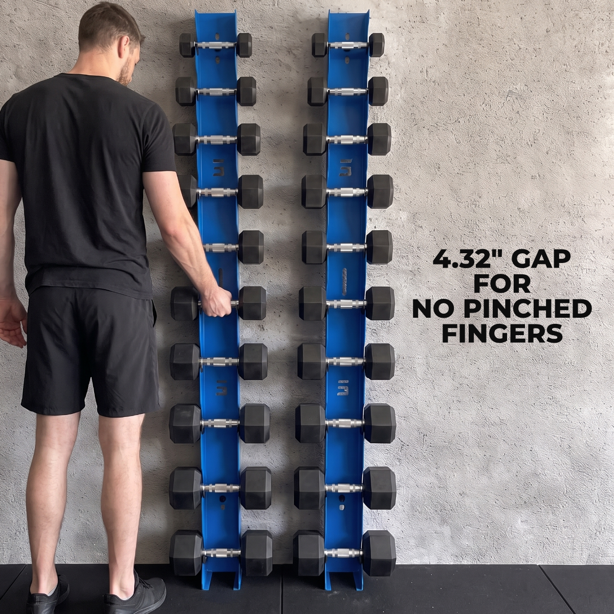Delta | 10-Tier Vertical Dumbbell Storage Wall/Rack Mount